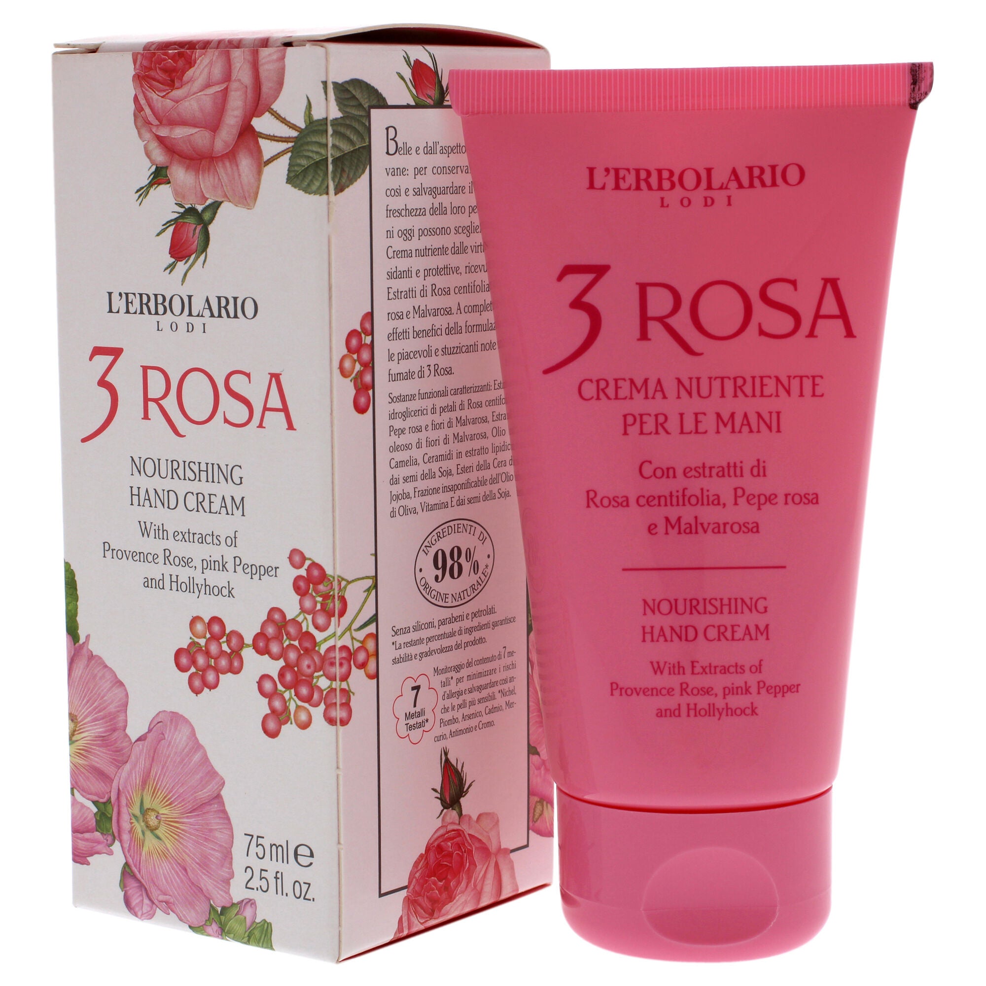 3 Rosa Nourishing Hand Cream by LErbolario for Unisex - 2.5 oz Cream, , alternate image number 7