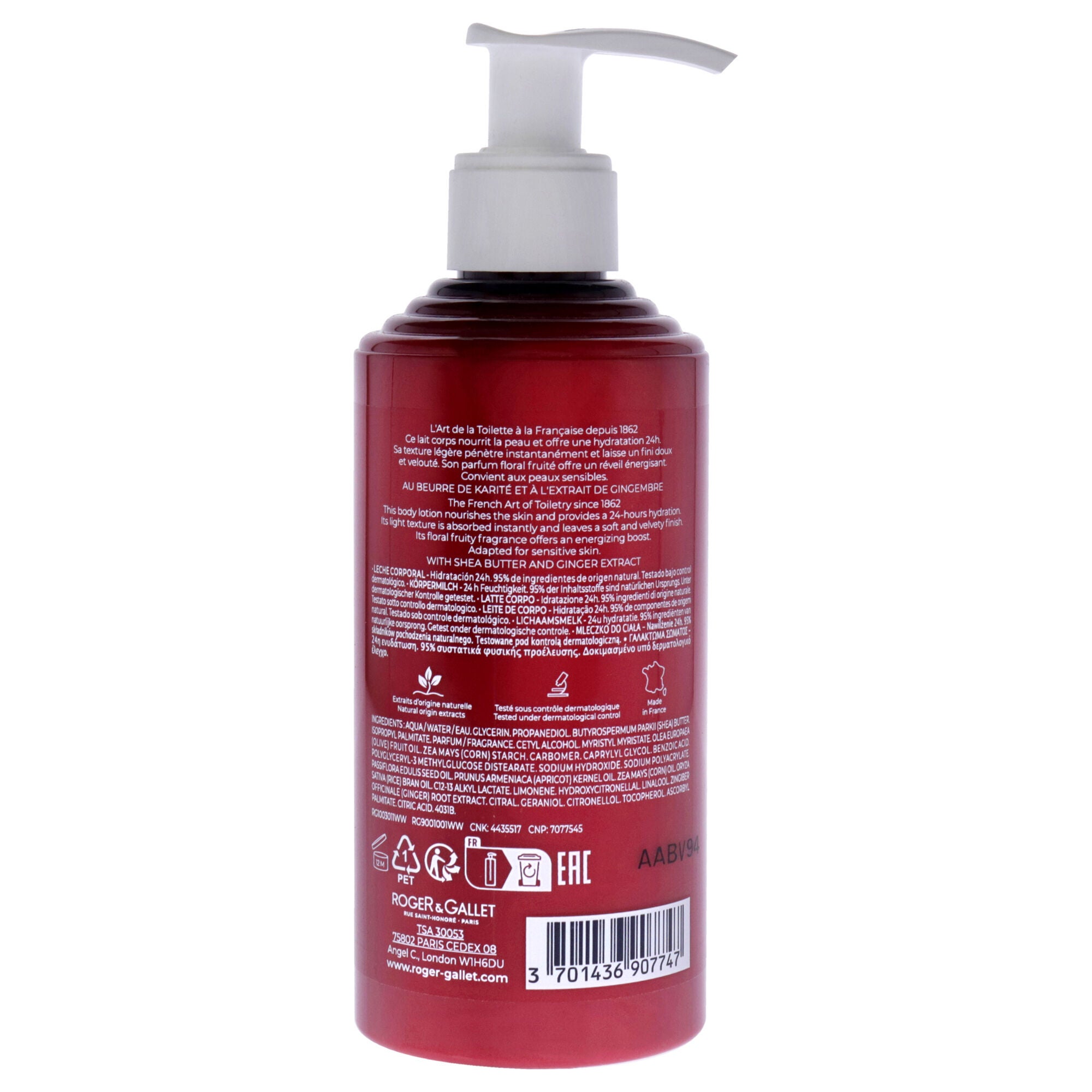 Wellbeing Body Lotion - Red Ginger by Roger & Gallet for Unisex - 8.4 oz Body Lotion, , alternate image number 4