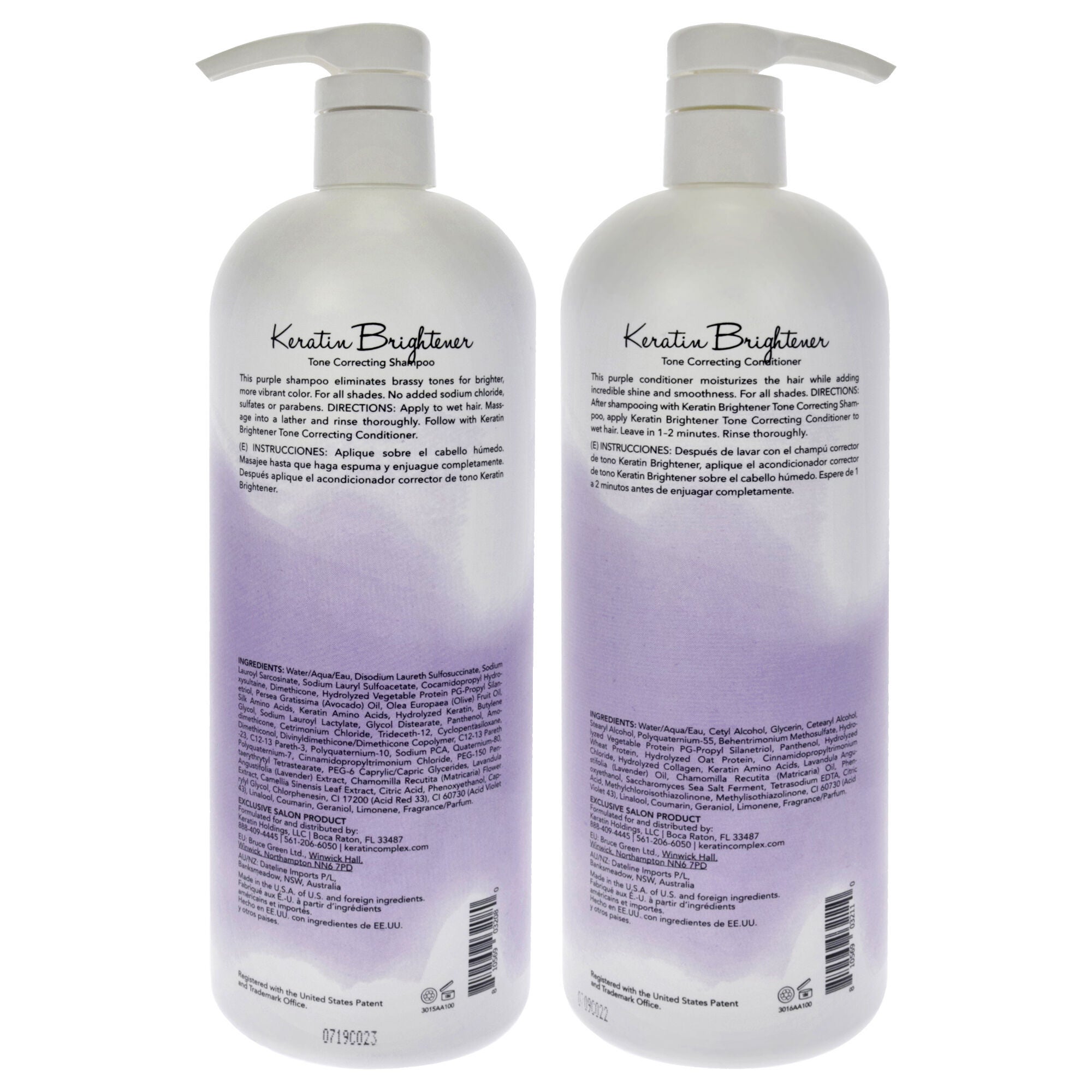 Keratin Brightener Kit by Keratin Perfect for Unisex - 2 Pc Kit 32oz Shampoo, 32oz Conditioner, See Description, alternate image number 2