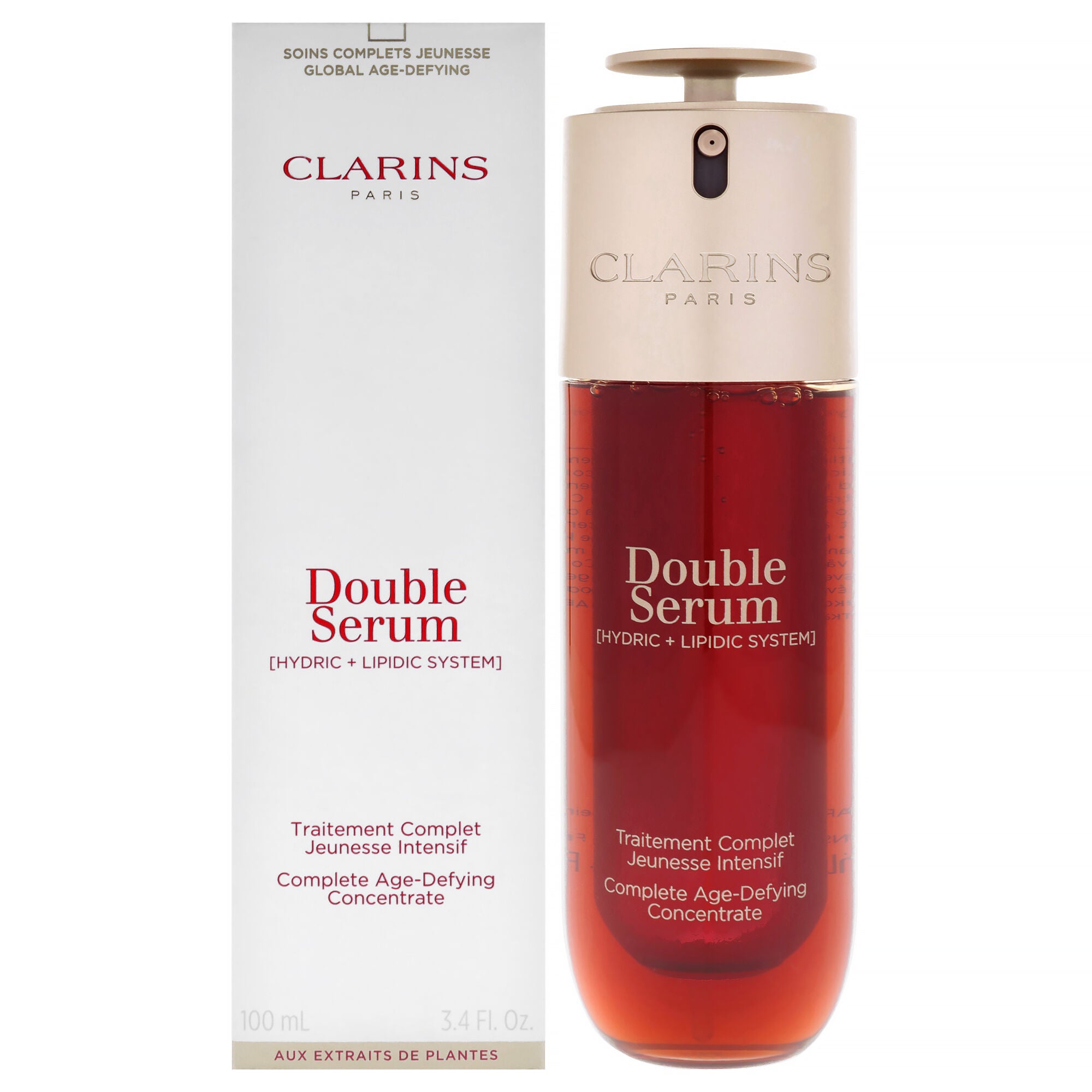 Double Serum Complete Age Control Concentrate by Clarins for Unisex - 3.3 oz Serum, See Description, hi-res image number 0
