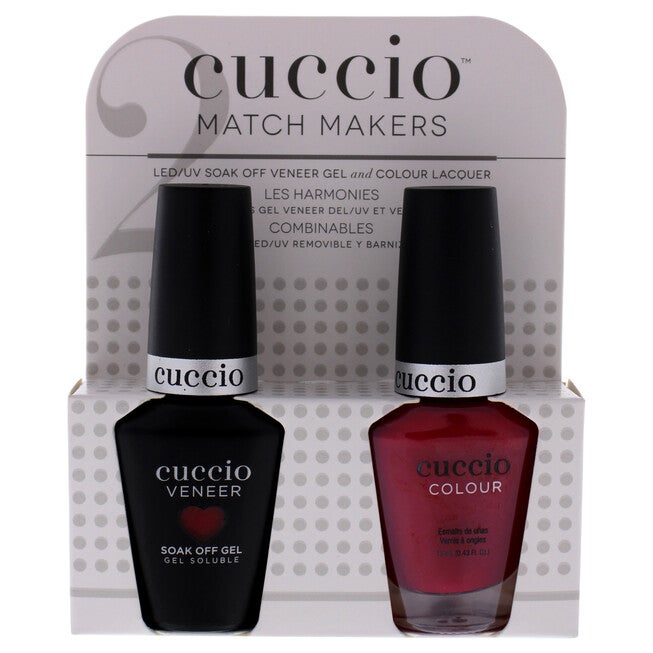 Match Makers Set - High Resolutions by Cuccio Colour for Women - 2 Pc 0.44oz Veneer Soak Of Gel Nail Polish, 0.43oz Colour Nail Polish, NA, hi-res image number null