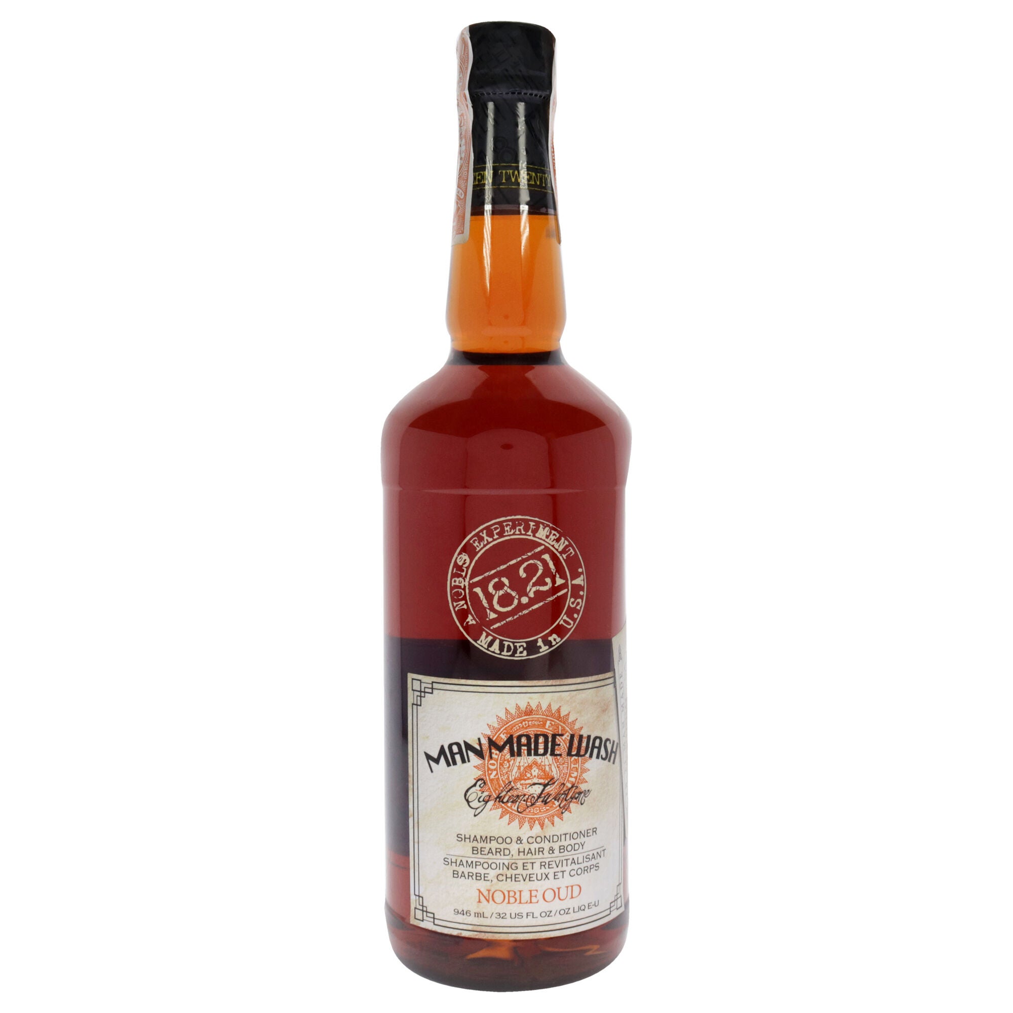 Man Made Wash - Noble Oud by 18.21 Man Made for Men - 32 oz 3-In-1 Shampoo, Conditioner and Body Wash, See Description, hi-res image number 0