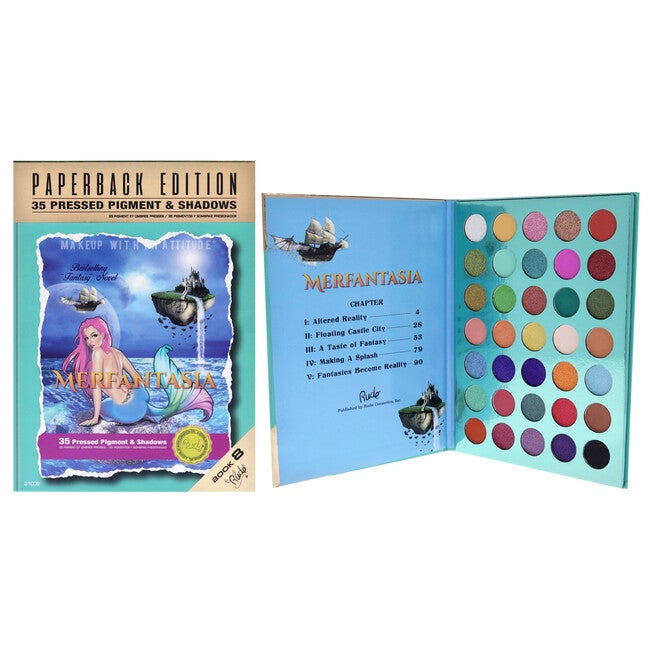 Merfantasia Eyeshadow Palette - Paperback Edition by Rude Cosmetics for Women - 0.74 oz Eye Shadow, NA, hi-res image number null