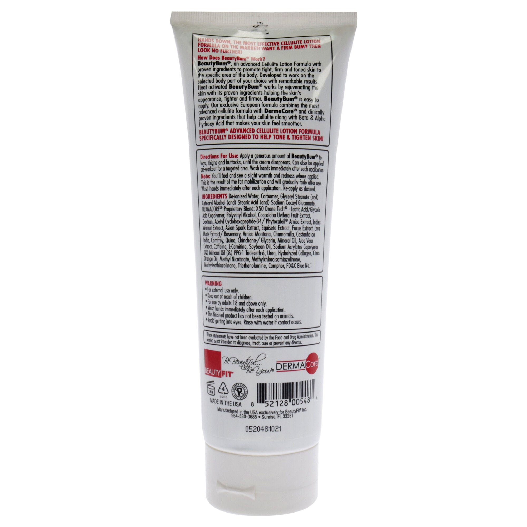 BeautyBum Tube Redefining Muscle Toning Lotion - Original by BeautyFit for Women - 8 oz Lotion, See Description, alternate image number 3