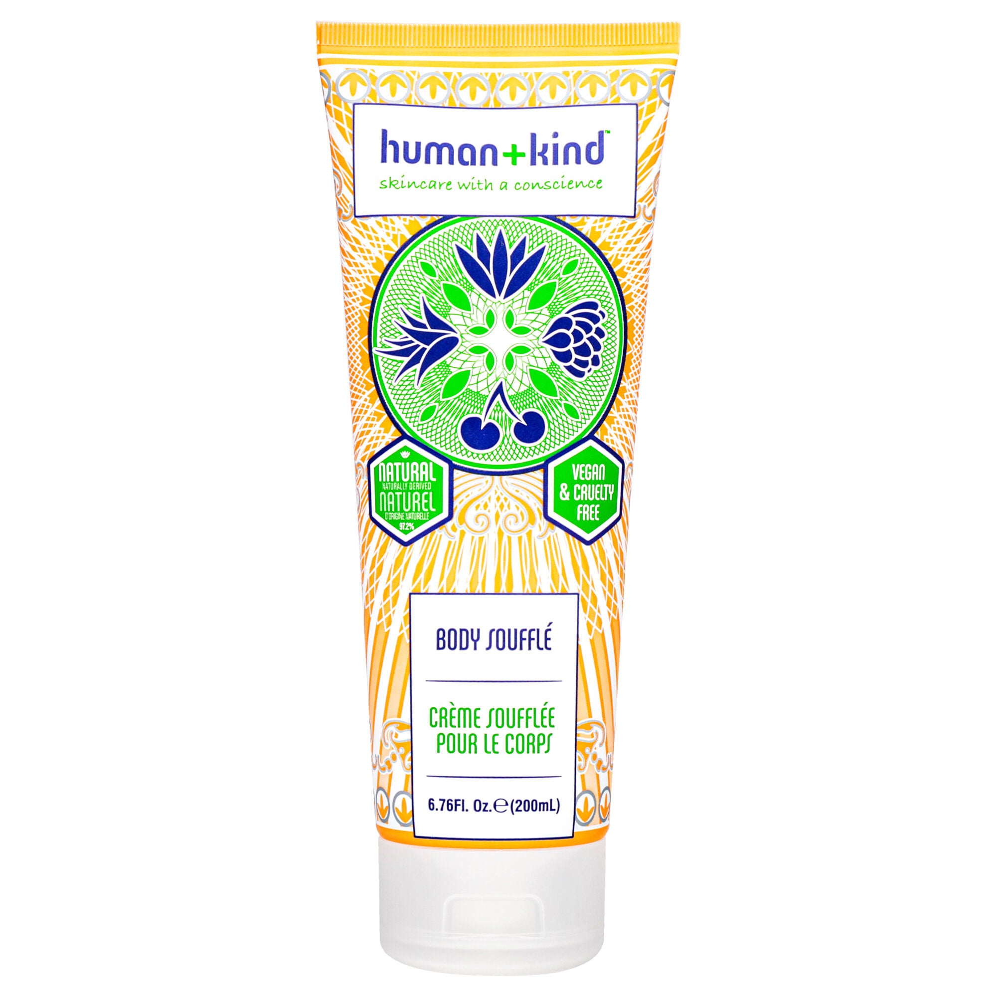 Body Souffle Cream - Tube by Human+kind for Unisex - 6.76 oz Cream, See Description, hi-res image number 0