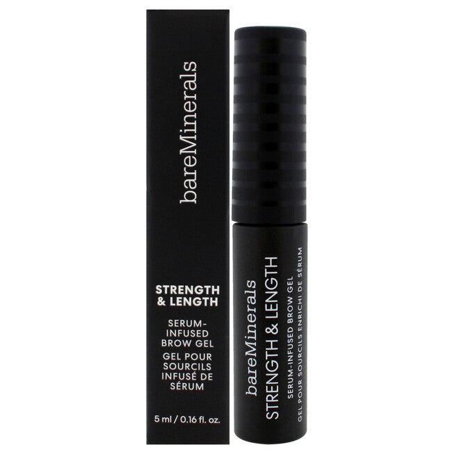 Strength and Length Serum-Infused Brow Gel - Chestnut by bareMinerals for Women - 0.16 oz Eyebrow Gel, NA, hi-res image number null
