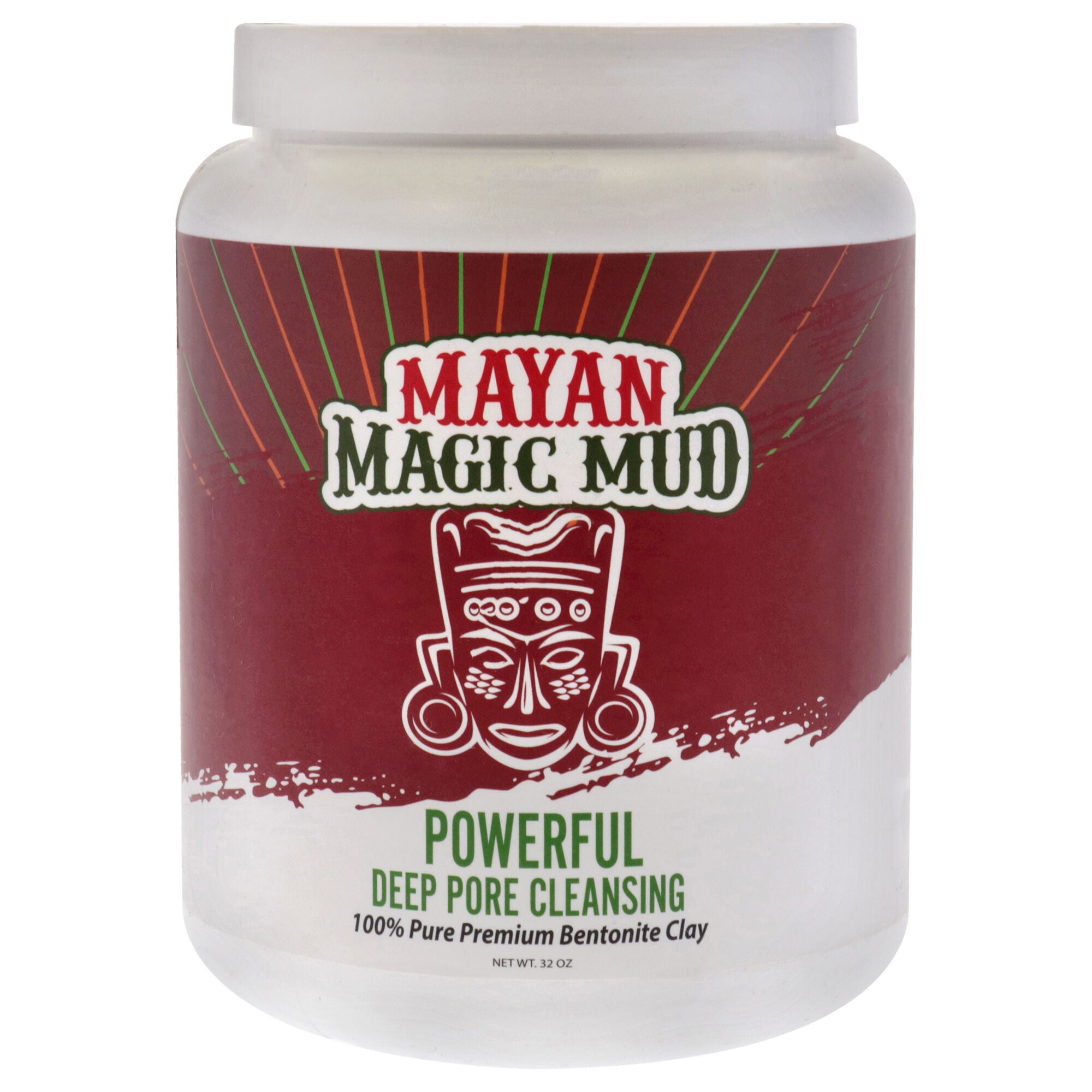 Powerful Deep Pore Cleansing Bentonite Clay by Mayan Magic Mud for Unisex - 32 oz Cleanser, See Description, hi-res image number 0