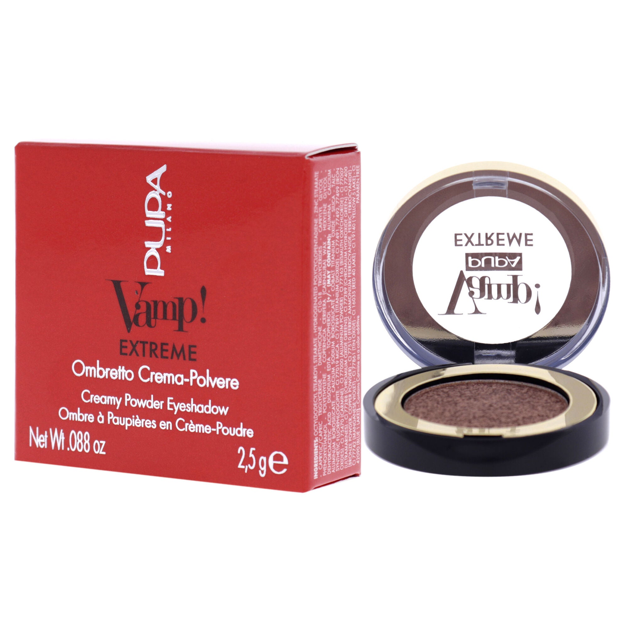 Vamp! Extreme Cream Powder Eyeshadow - 002 Extreme Copper by Pupa Milano for Women - 0.088 oz Eye Shadow, , alternate image number 7