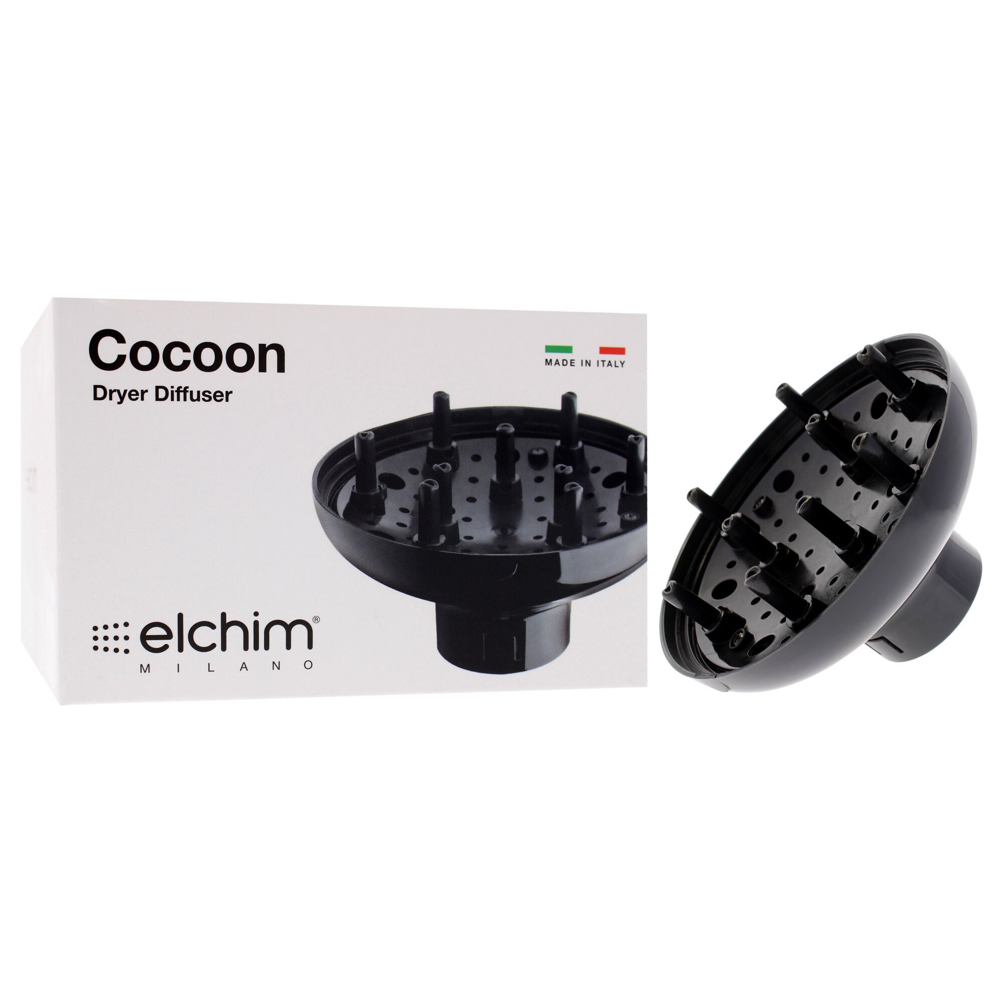 3900 Cocoon Hair Dryer Diffuser by Elchim for Unisex - 1 Pc Diffuser, Black, alternate image number 2