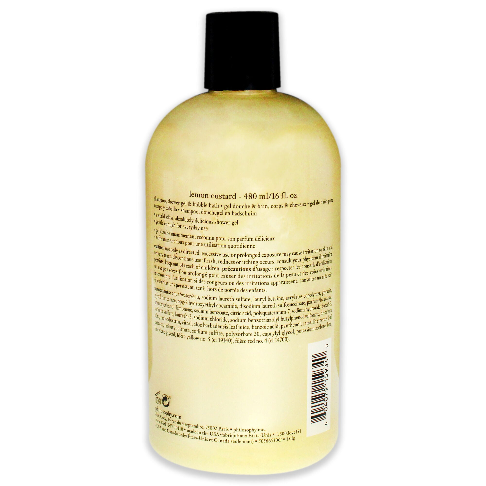 "Lemon Custard Shampoo, Shower Gel and Bubble Bath by Philosophy for Women - 16 oz Shower Gel", See Description, alternate image number 1