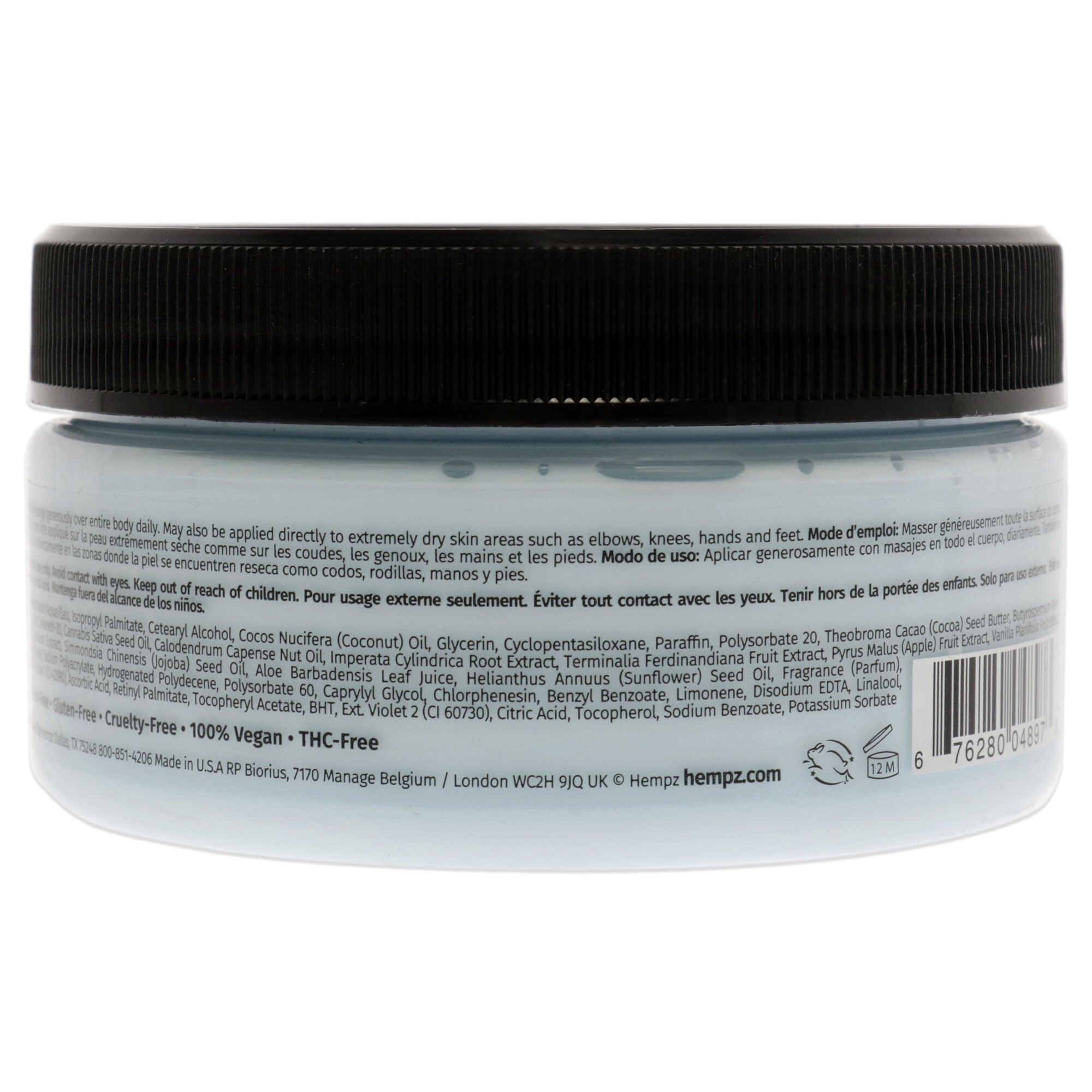 Triple Moisture Herbal Body Butter by Hempz for Unisex - 8 oz Body Butter, See Description, alternate image number 1