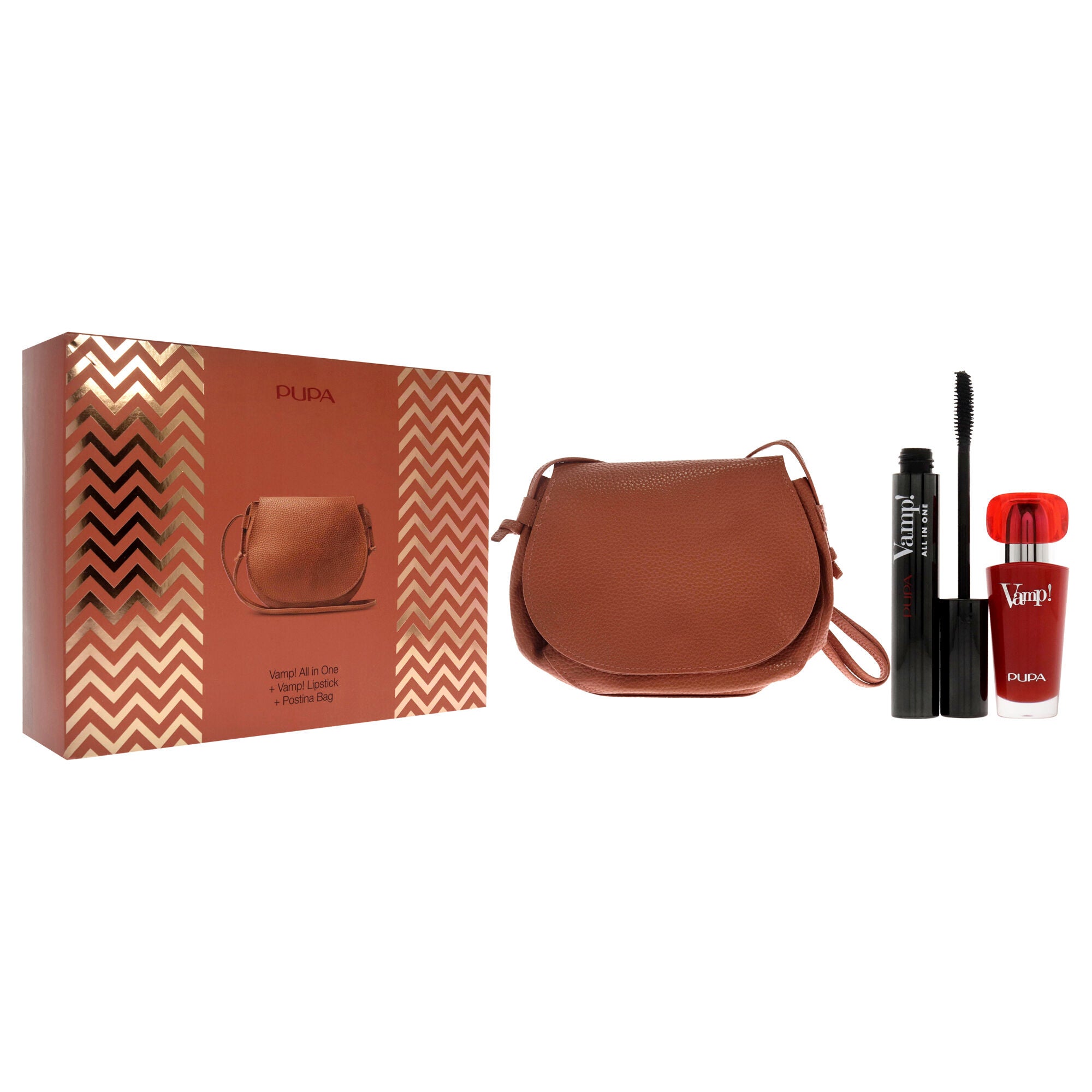 Vamp! All In One and Vamp Lipstick Kit by Pupa Milano for Women - 3 Pc 0.30oz 011 Sexy Black, 0.123oz 301 Intense Red, Postina Bag, See Description, alternate image number 1