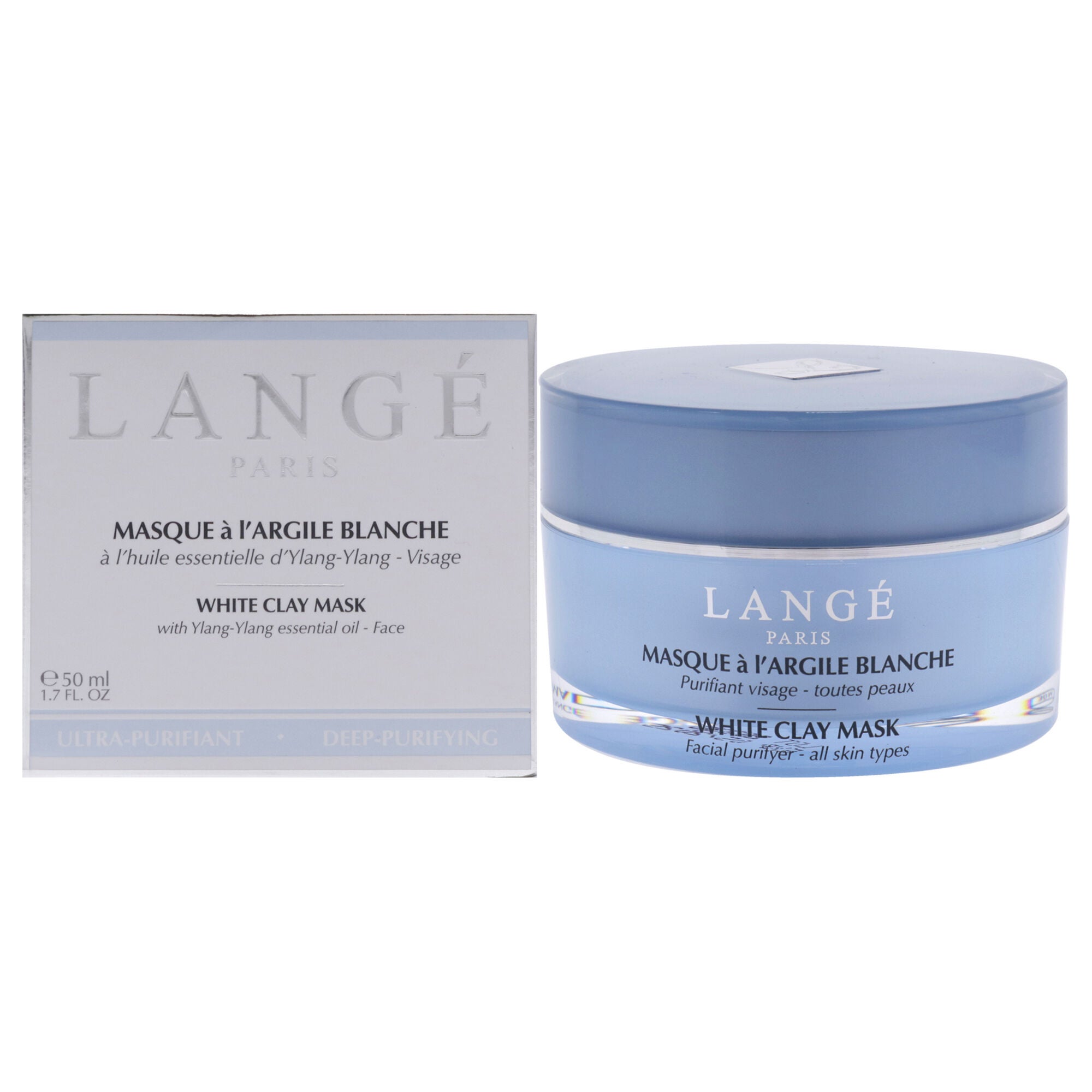 Deep Purifying White Clay Mask by Lange for Unisex - 1.7 oz Mask, See Description, hi-res image number 0