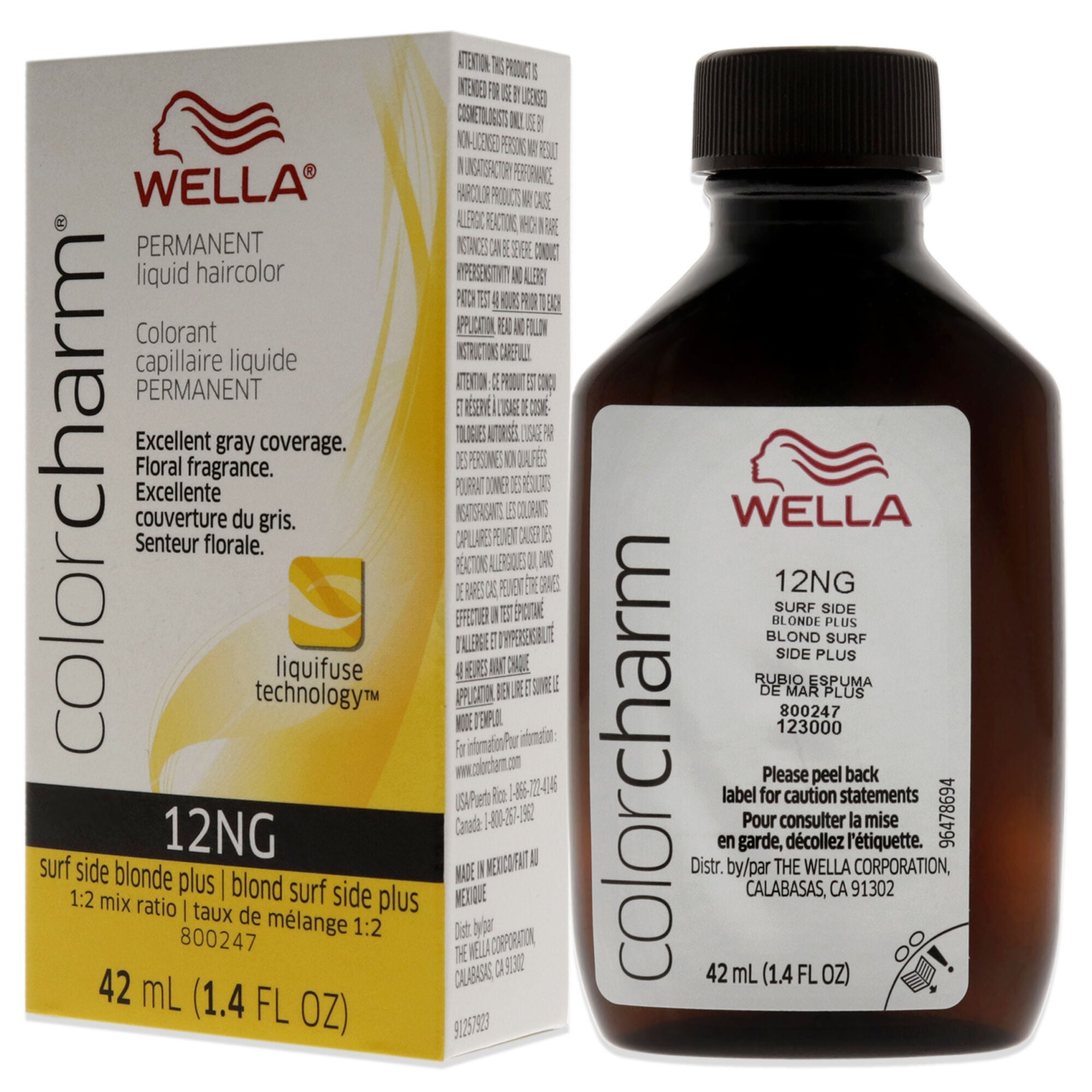 Color Charm Permanent Liquid Haircolor - 12NG Surf Side Blonde Plus by Wella for Unisex - 1.4 oz Hair Color, See Description, alternate image number 3