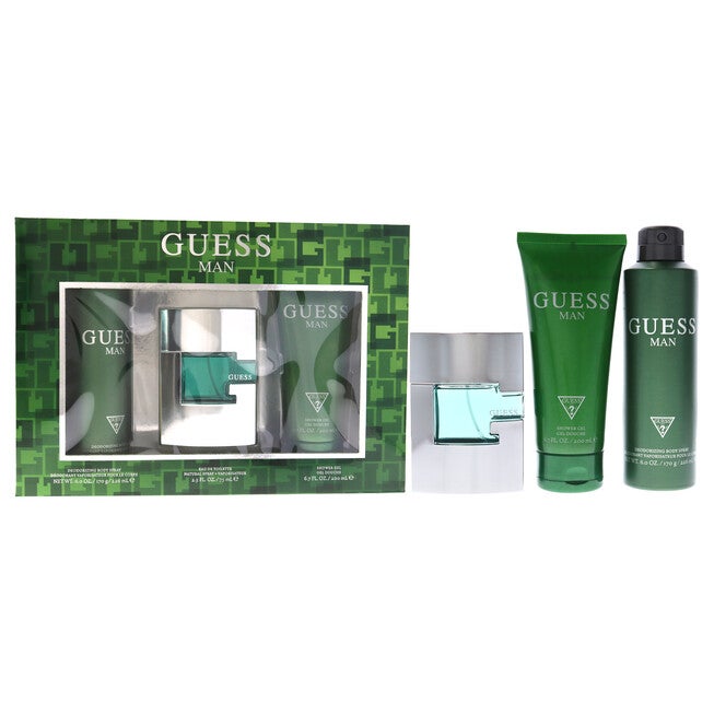 Guess Man by Guess for Men - 3 Pc Gift Set 2.5oz EDT Spray, 6oz Deodorizing Body Spray, 6.7oz Shower Gel, NA, hi-res image number null
