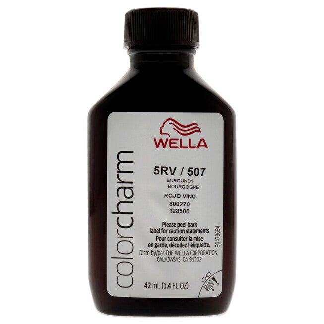 Color Charm Permanent Liquid Haircolor - 507 5RV Burgundy by Wella for Unisex - 1.4 oz Hair Color, , alternate image number null