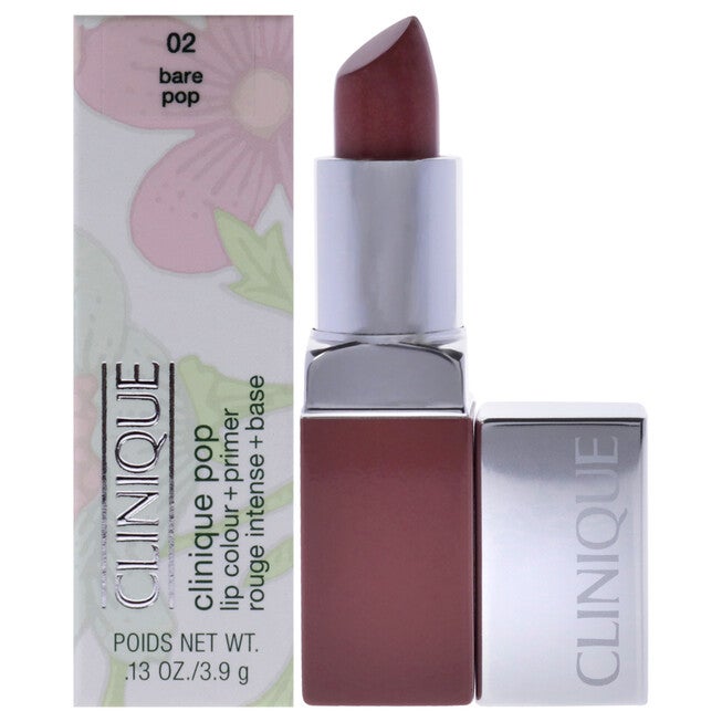 Clinique Pop Lip Colour Plus Primer - 02 Bare Pop by Clinique for Women - 0.13 oz Lipstick, NA, hi-res image number null