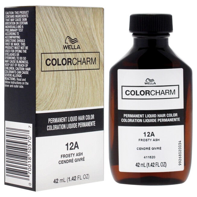 Color Charm Permanent Liquid Hair Color - 12A Frosty Ash by Wella for Unisex - 1.42 oz Hair Color, See Description, alternate image number 2