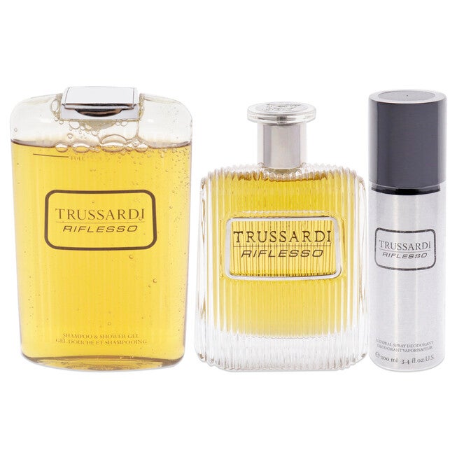 Trussardi Riflesso by Trussardi for Men - 3 Pc Gift Set 3.4oz EDT Spray, 6.8oz Shampoo and Shower Gel, 3.4oz Deodorant Spray, NA, alternate image number null