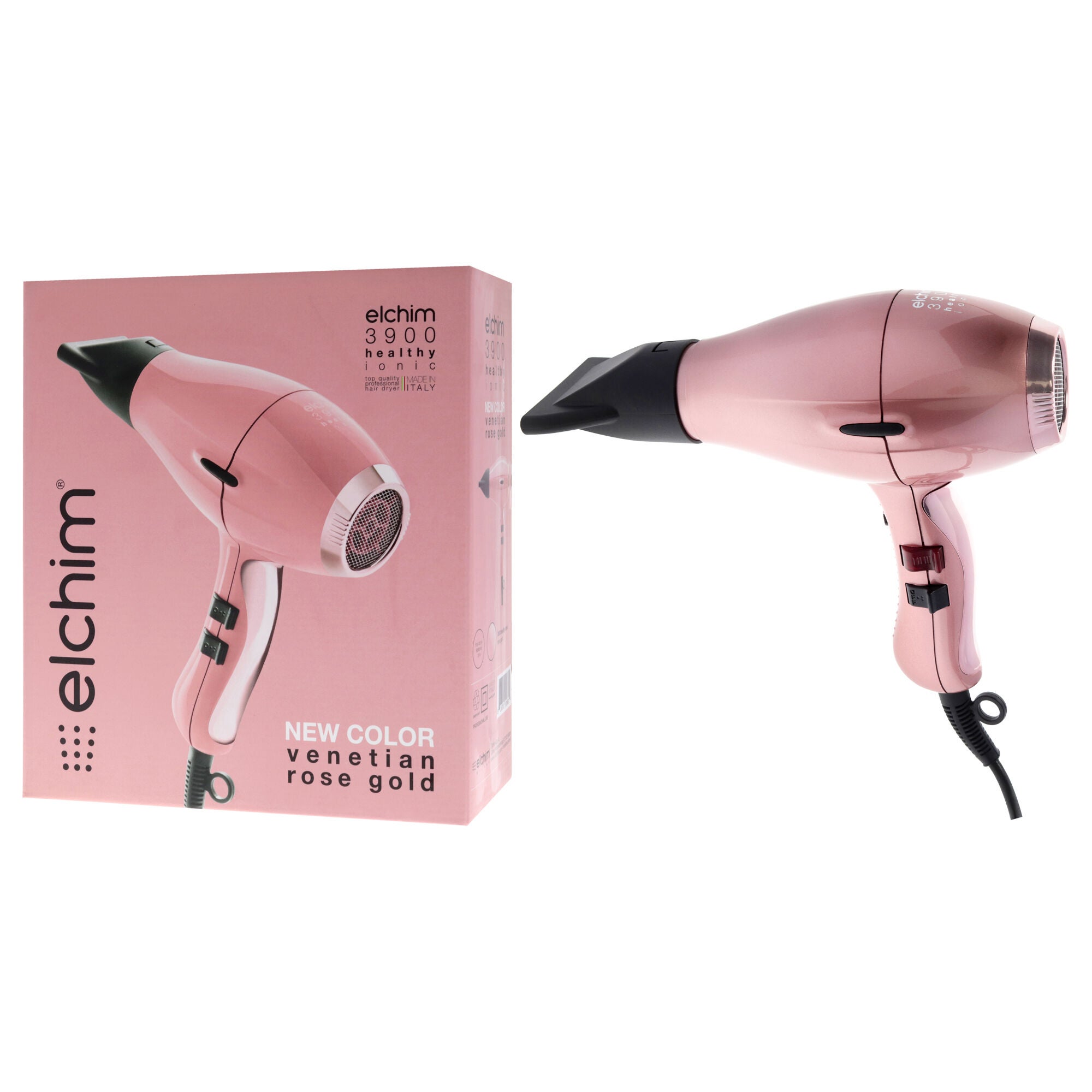 3900 Healthy Ionic Hair Dryer - Venetian Rose Gold by Elchim for Unisex - 1 Pc Hair Dryer, See Description, alternate image number 3
