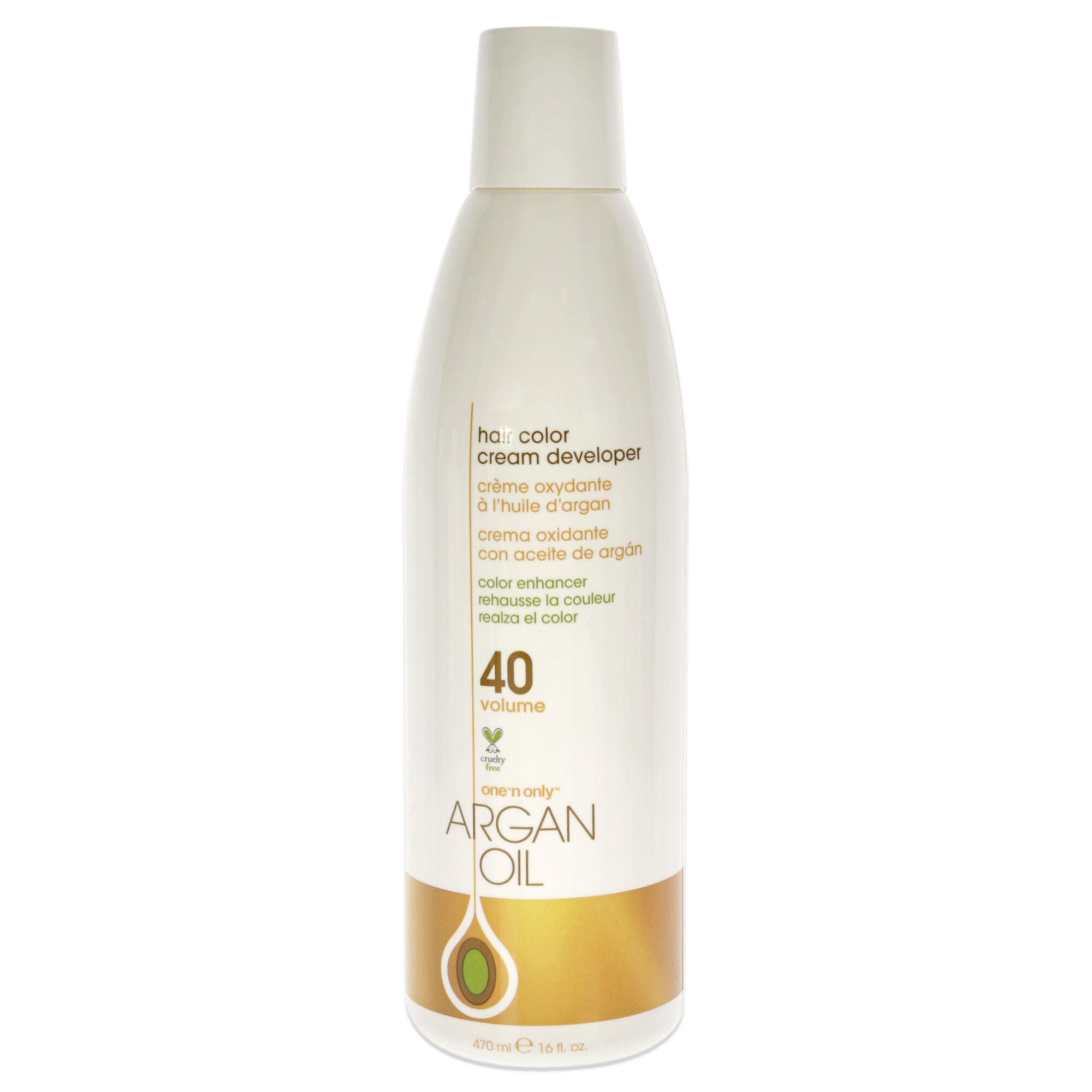 Argan Oil Hair Color Cream Developer - 40 Volume by One n Only for Unisex - 16 oz Lightener, See Description, hi-res image number 0