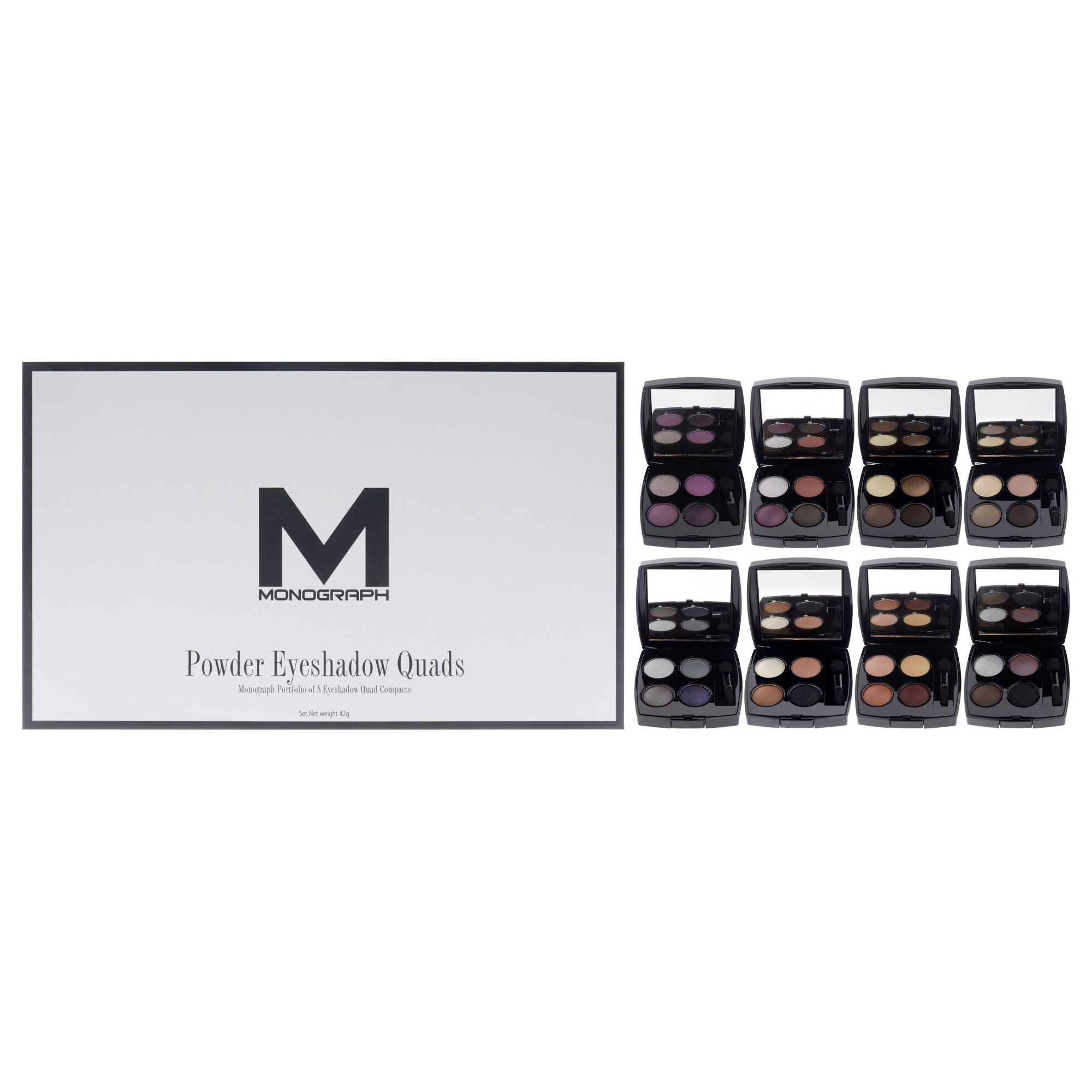 Monograph Collection Powder Eyeshadow Quads Portfolio by Artis for Women - 8 x 1.41 oz Eye Shadow, See Description, hi-res image number 0