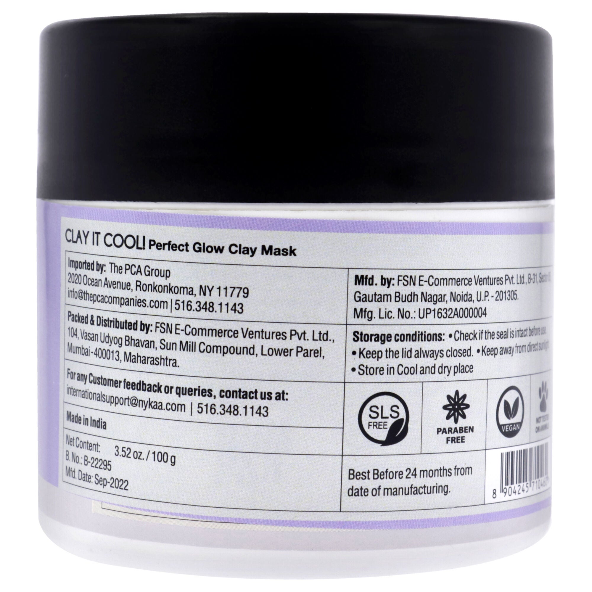 Clay It Cool Clay Mask - Perfect Glow by Nykaa Naturals for Women - 3.52 oz Mask, , alternate image number 5