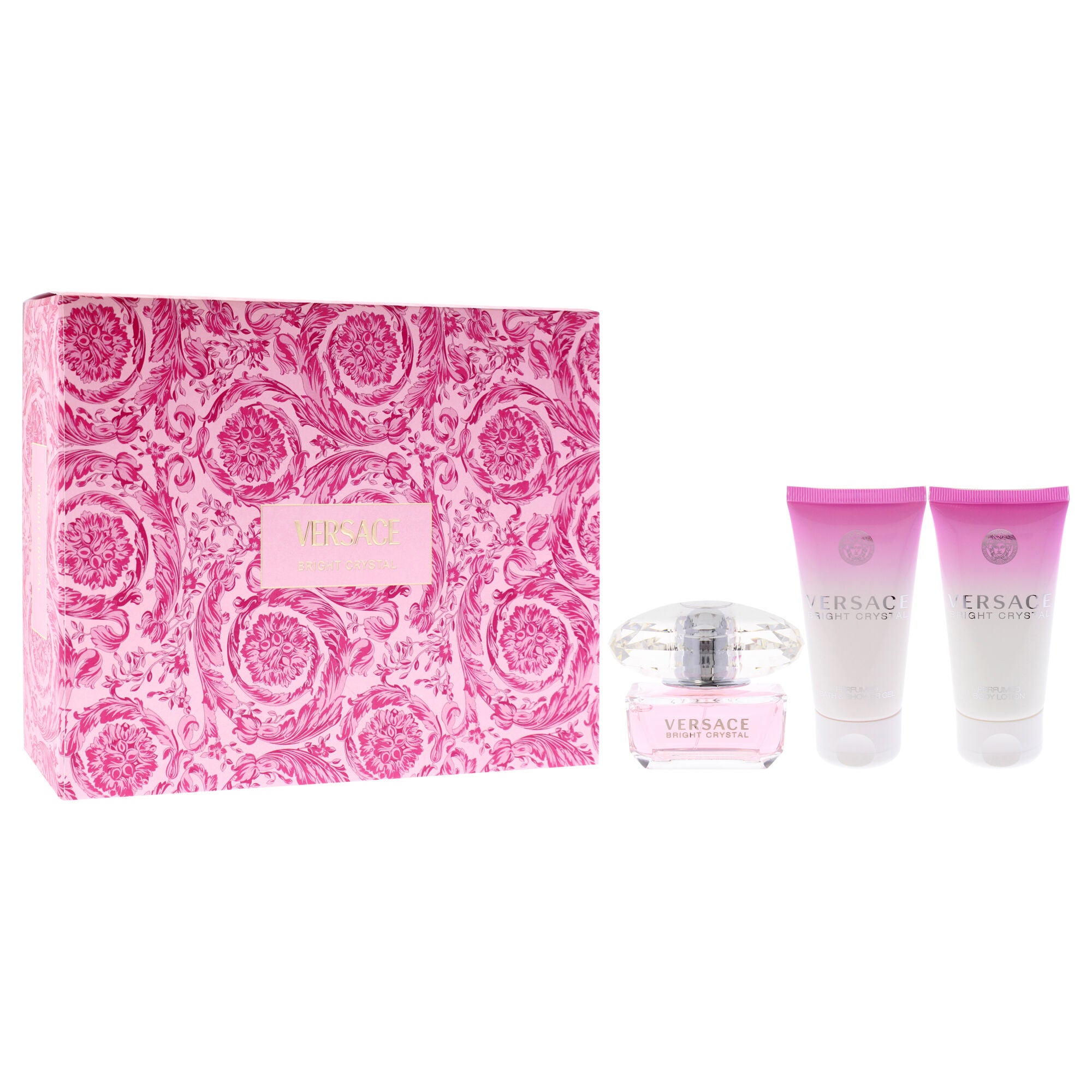 Versace Bright Crystal by Versace for Women - 3 Pc Gift Set 1.7oz EDT Spray, 1.7oz Perfumed Bath and Shower Gel, 1.7oz Perfumed Body Lotion, See Description, alternate image number 2