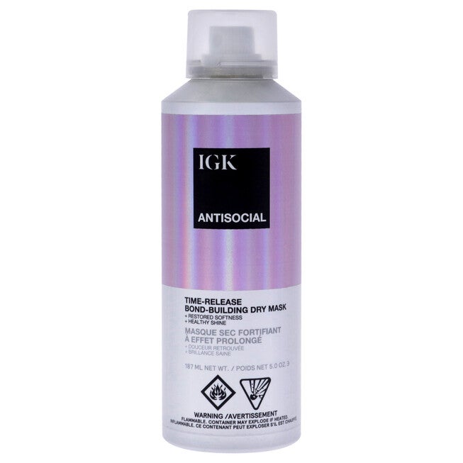 Antisocial Overnight Bond Building Dry Hair Mask by IGK for Unisex - 5 oz Masque, NA, hi-res image number null