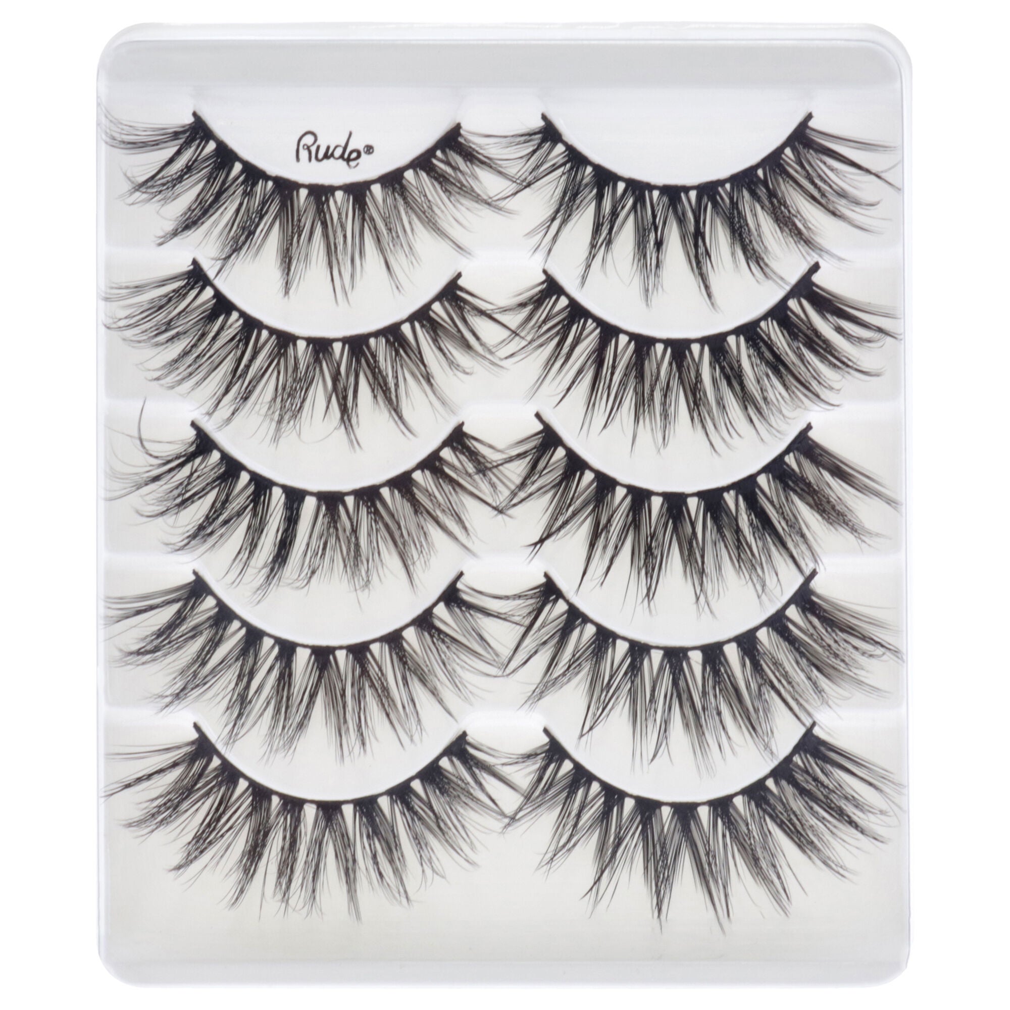 Essential Faux Mink 3D Lashes - Fancy by Rude Cosmetics for Women - 5 Pair Eyelashes, See Description, alternate image number 1