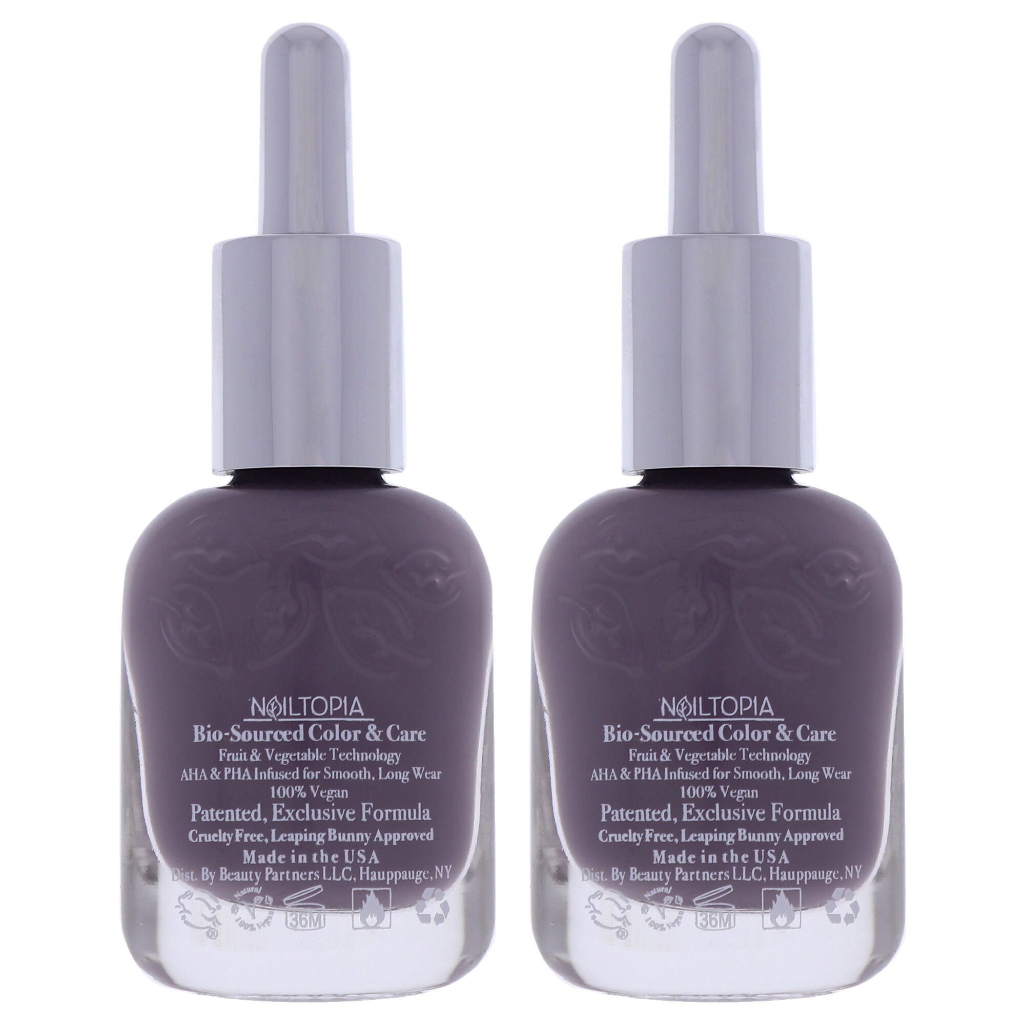 Bio-Sourced Chip Free Nail Lacquer - Smokey Road by Nailtopia for Women - 0.41 oz Nail Polish - Pack of 2, , alternate image number 3