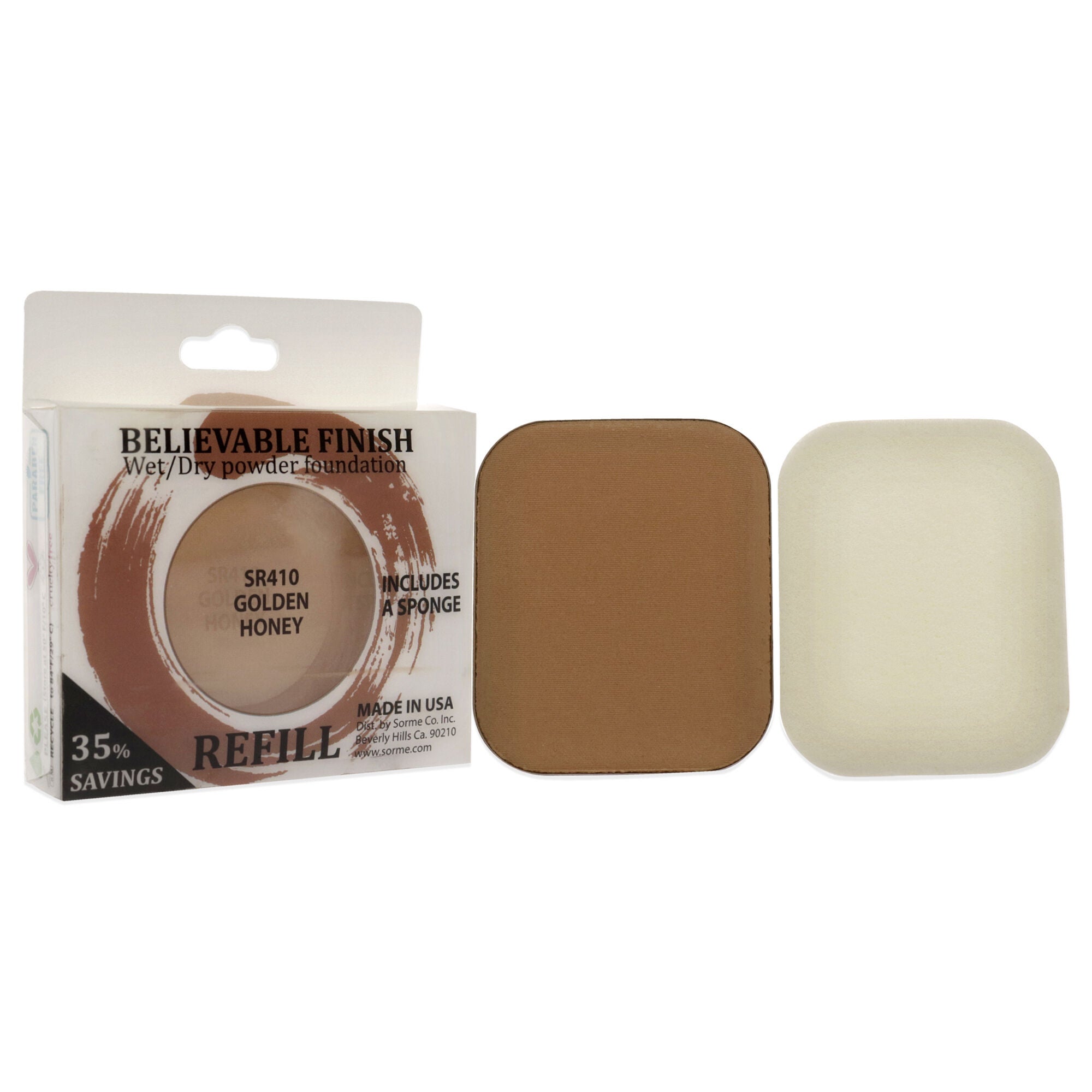 Believable Finish Powder Foundation - Golden Honey by Sorme Cosmetics for Women - 0.23 oz Foundation (Refill), See Description, alternate image number 2