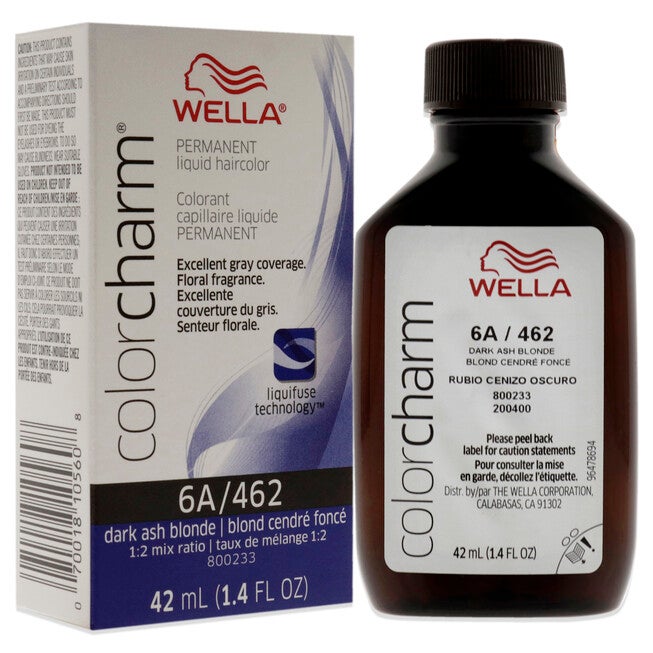 Color Charm Permanent Liquid Haircolor - 462 6A Dark Ash Blonde by Wella for Unisex - 1.4 oz Hair Color, NA, alternate image number null
