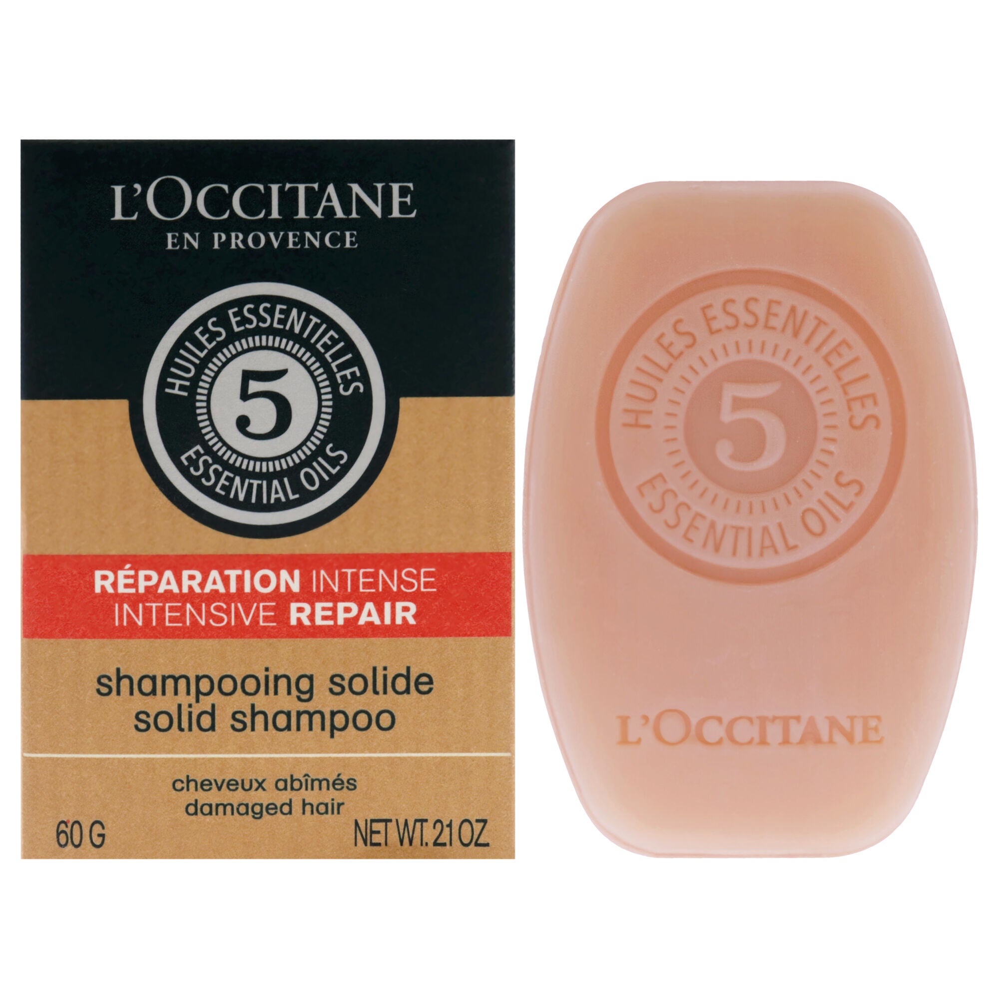 Gentle and Balance Intensive Repair Solid Shampoo by LOccitane for Unisex - 2.1 oz Shampoo, See Description, hi-res image number 0
