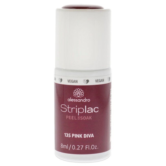 Striplac Peel or Soak - 135 Pink Diva by Alessandro for Women - 0.27 oz Nail Polish, NA, hi-res image number null