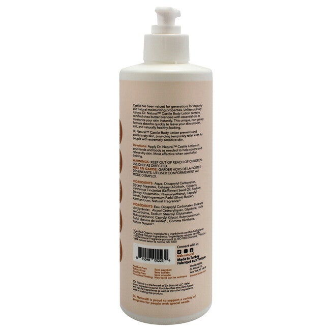 Castile Body Lotion - Shea Butter plus Vanille by Dr. Natural for Unisex - 16 oz Body Lotion, See Description, alternate image number null
