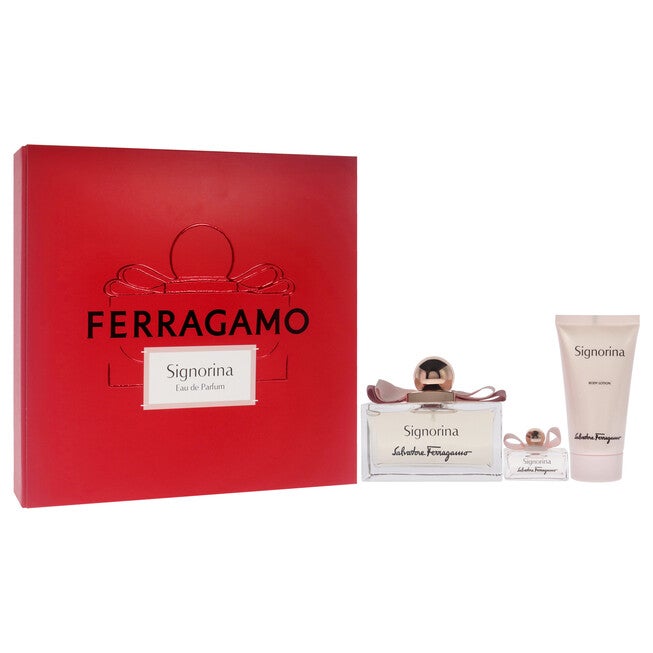 Signorina by Salvatore Ferragamo for Women - 3 Pc Gift Set 3.4oz EDP Spray, 0.17oz EDP Spray, 1.7oz Body Lotion, , alternate image number null