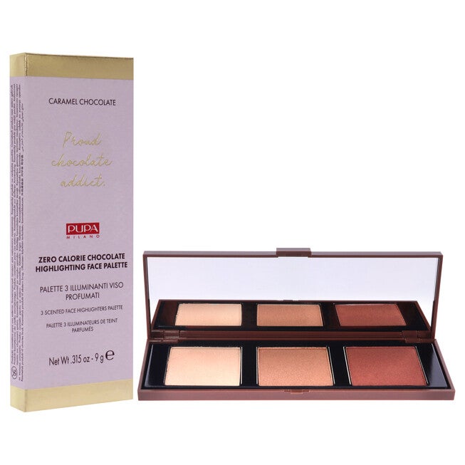 Zero Calorie Chocolate Highlighter Palette - 002 Caramel Chocolate by Pupa Milano for Women - 0.315 oz Highlighter, NA, alternate image number null