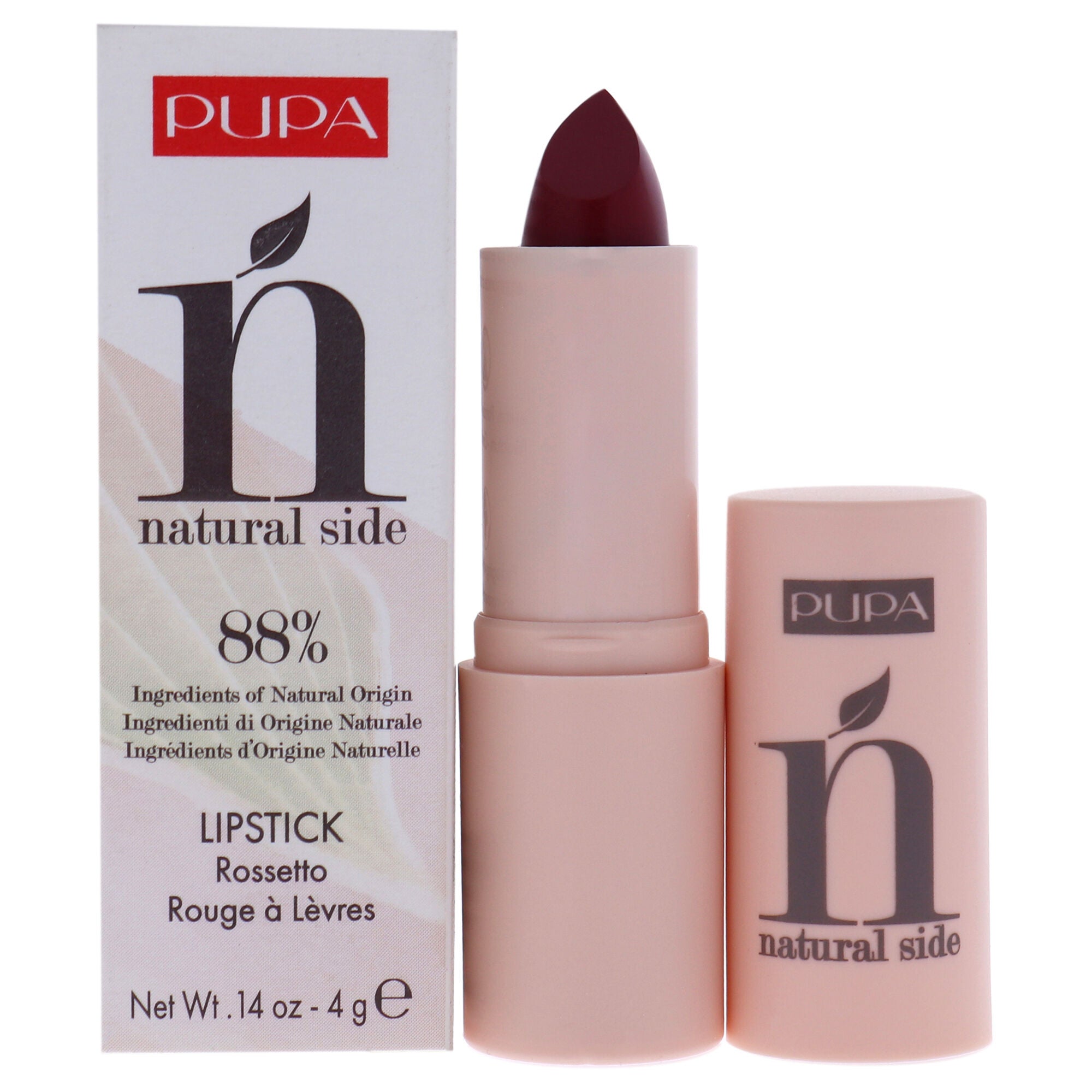 Natural Side Lipstick - 010 Cherry Red by Pupa Milano for Women - 0.14 oz Lipstick, See Description, hi-res image number 0