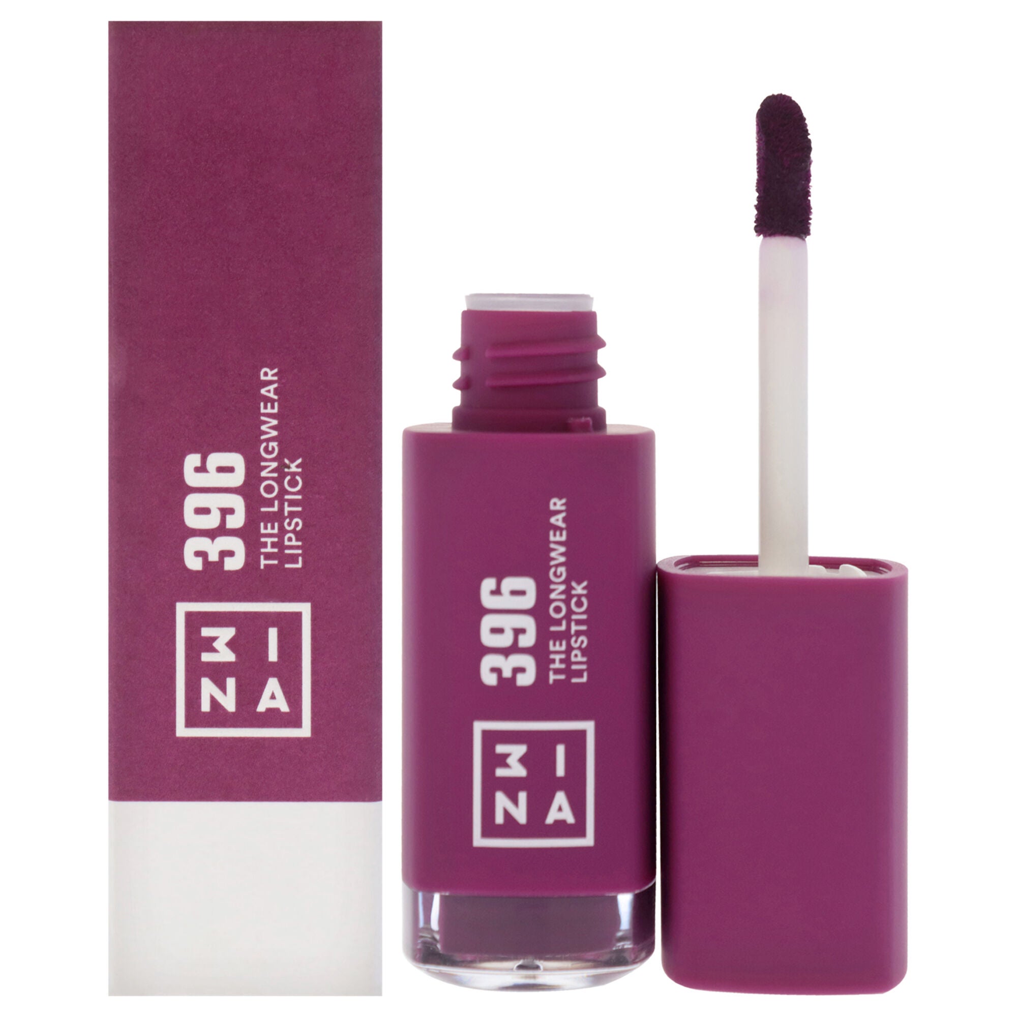 The Longwear Lipstick - 396 Dark Purple by 3INA for Women - 0.20 oz Lipstick, See Description, hi-res image number 0