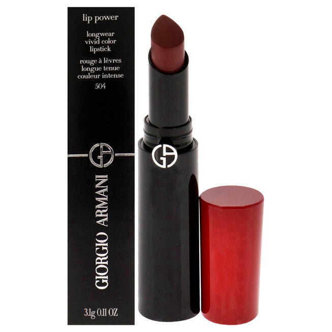 Lip Power Longwear Vivid Color Lipstick - 504 Flirt by Giorgio Armani for Women - 0.11 oz Lipstick, NA, hi-res image number null