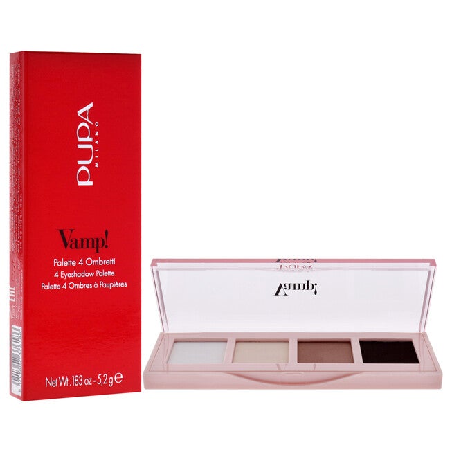 Vamp! 4 Eyeshadow Palette - 001 Natural Matt by Pupa Milano for Women - 0.183 oz Eye Shadow, , alternate image number null
