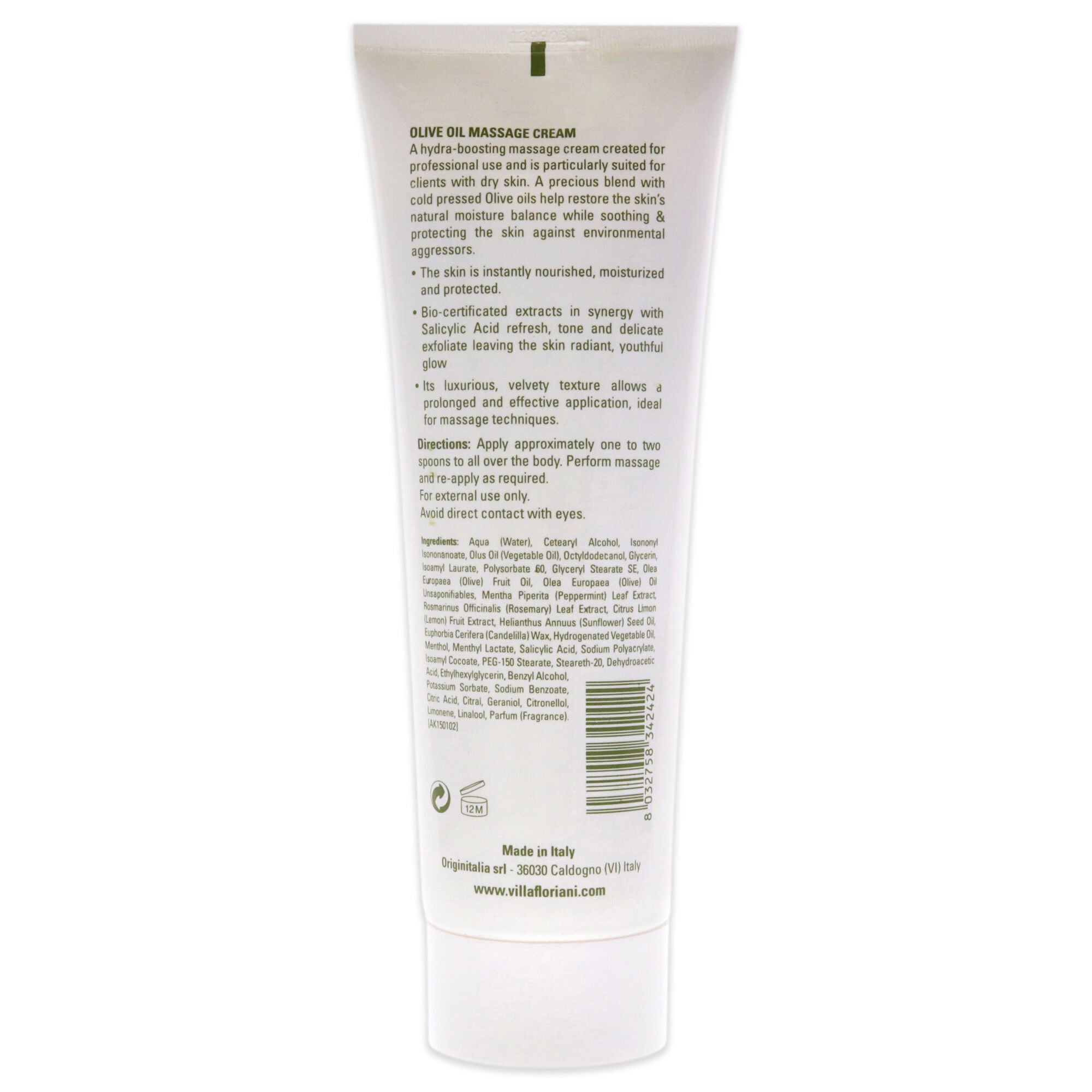 Olive Oil Massage Cream by Villa Floriani for Unisex - 8.45 oz Cream, , alternate image number 3