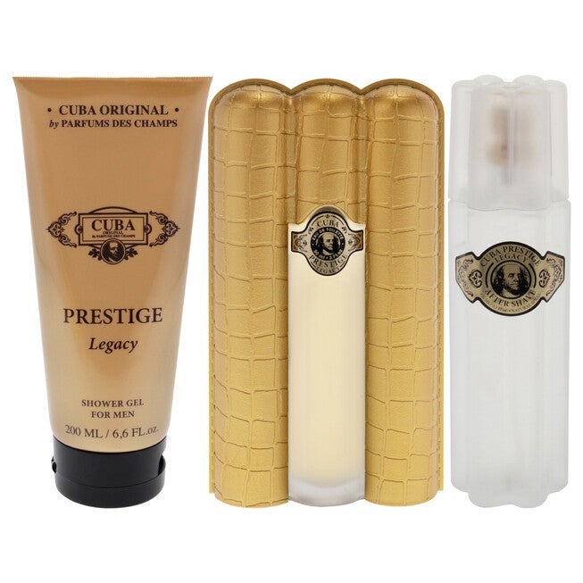 Cuba Prestige Legacy by Cuba for Men - 3 Pc Gift Set 3oz EDT Spray, 6.6oz Shower Gel, 3.3oz After Shave, NA, alternate image number null