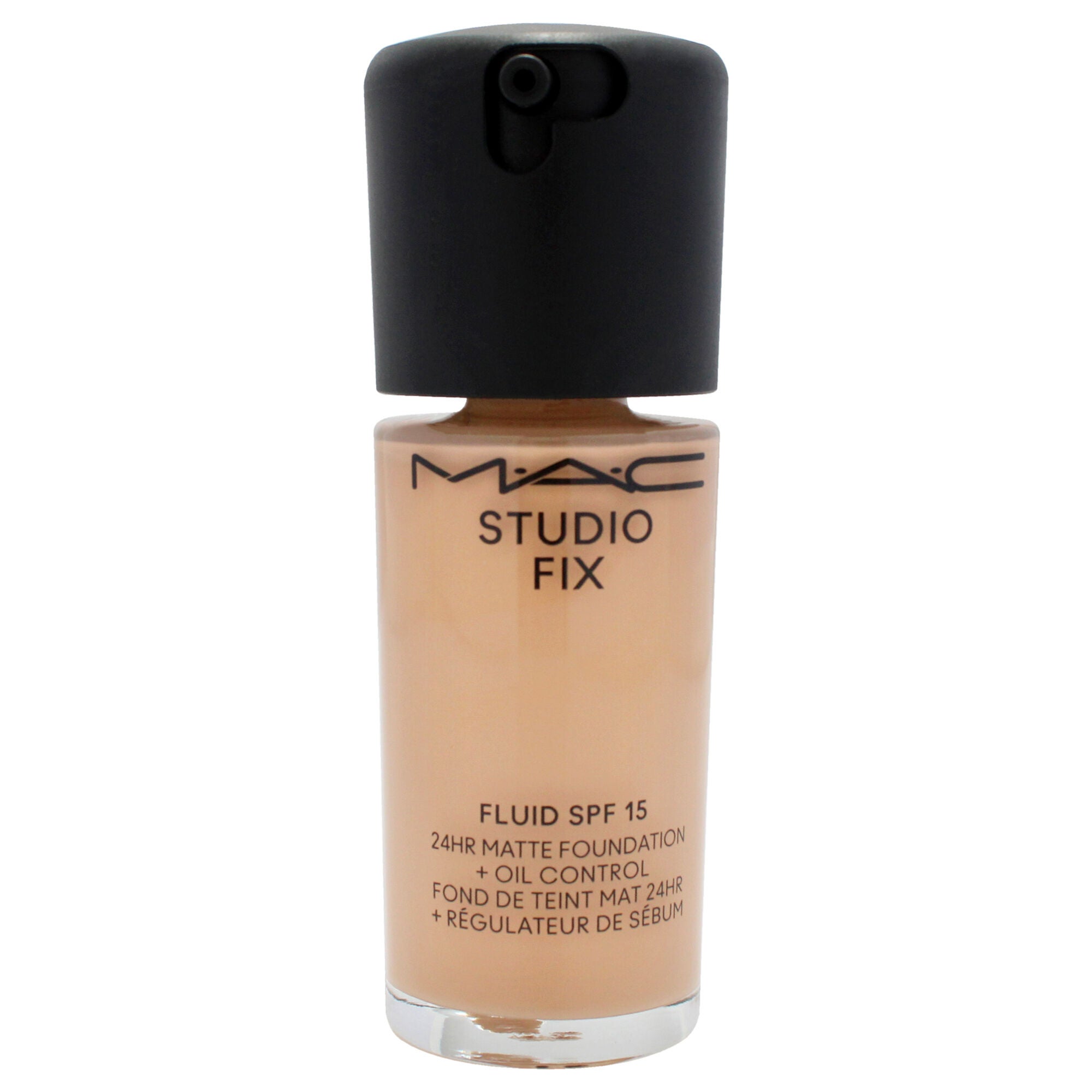 Studio Fix Fluid SPF 15 24HR Matte Foundation Plus Oil Control - NC27 Beige With Neutral Undertone by MAC for Women - 1 oz Foundation, Beige, alternate image number 4