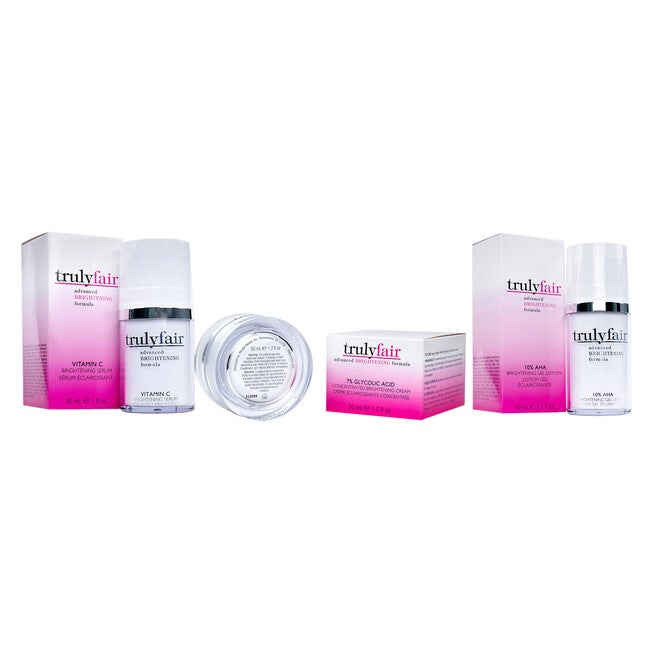 Truly Fair Kit by Truly Fair for Unisex - 2 Pc Kit 1.7oz 7 Percent Glycolic Acid Concentrated Brightening Cream, 1oz Vitamin C Brightening Serum, See Description, hi-res image number null