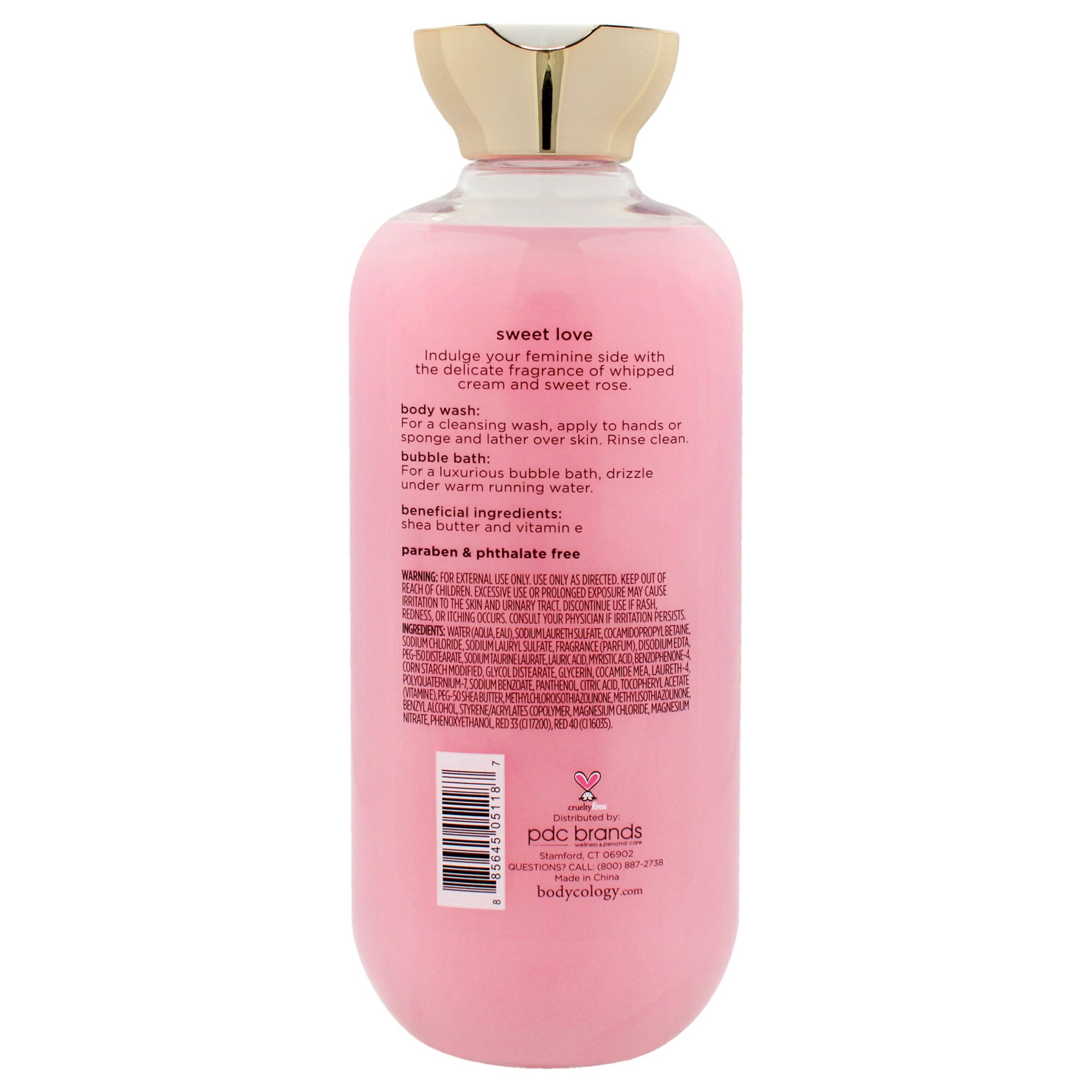 2 in 1 Body Wash and Bubble Bath - Sweet Love by Bodycology for Women - 16 oz Body Wash, See Description, alternate image number 1