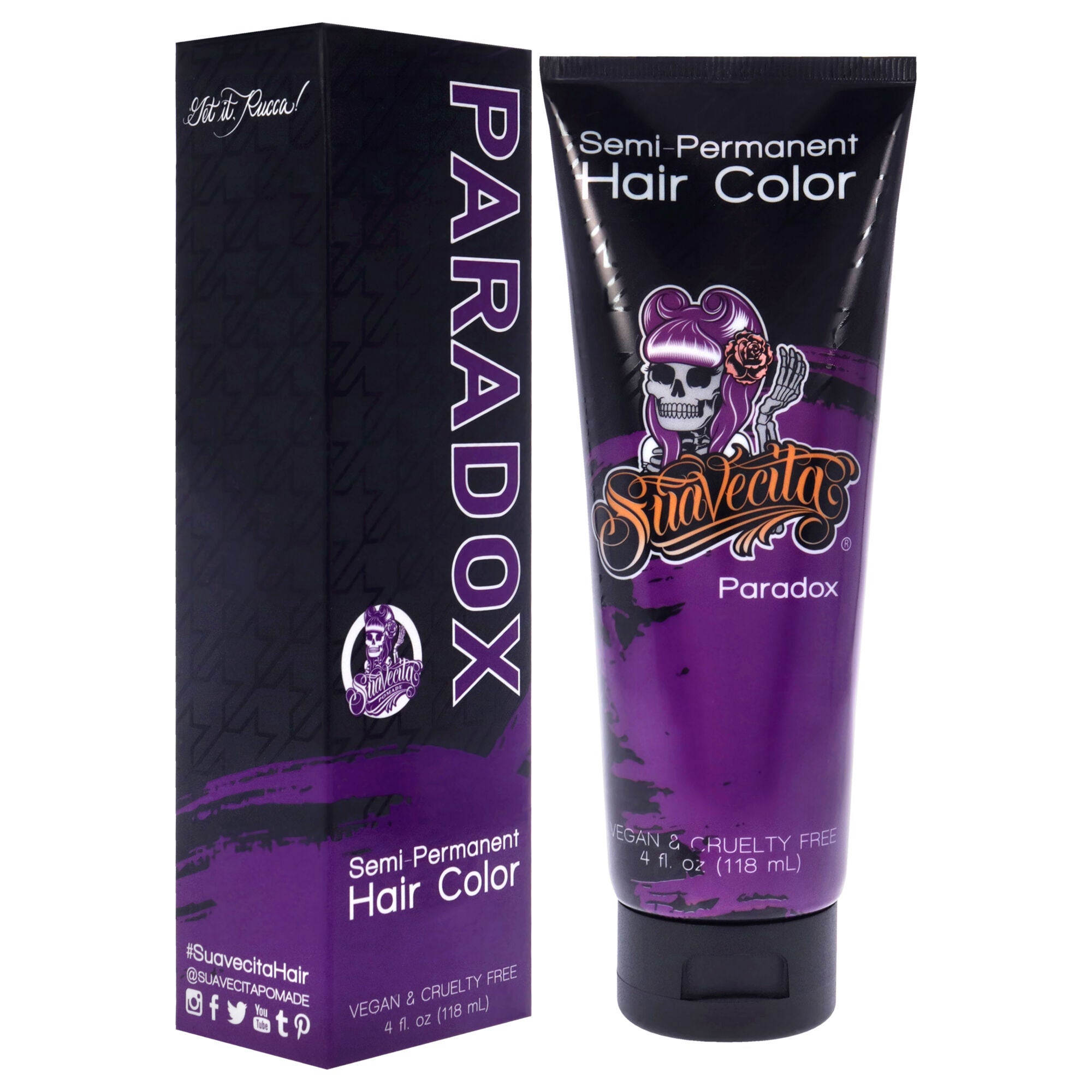 Semi-Permanent Hair Color - Paradox by Suavecito for Unisex - 4 oz Hair Color, See Description, alternate image number 2