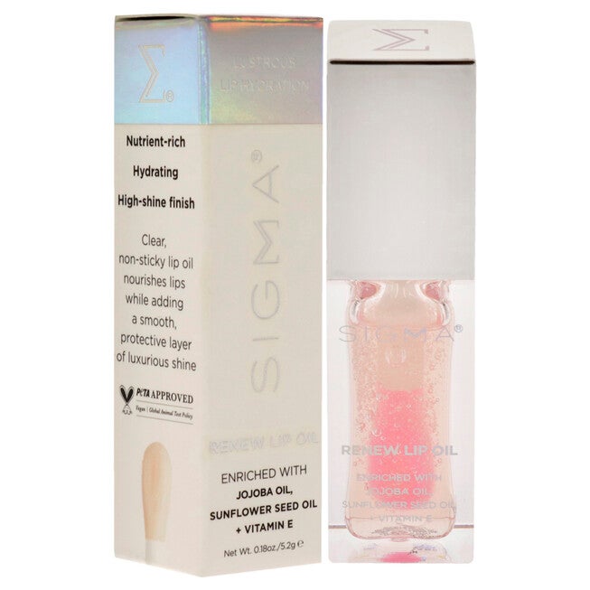 Renew Lip Oil - Hush by SIGMA for Women - 0.18 oz Lip Oil, , alternate image number null