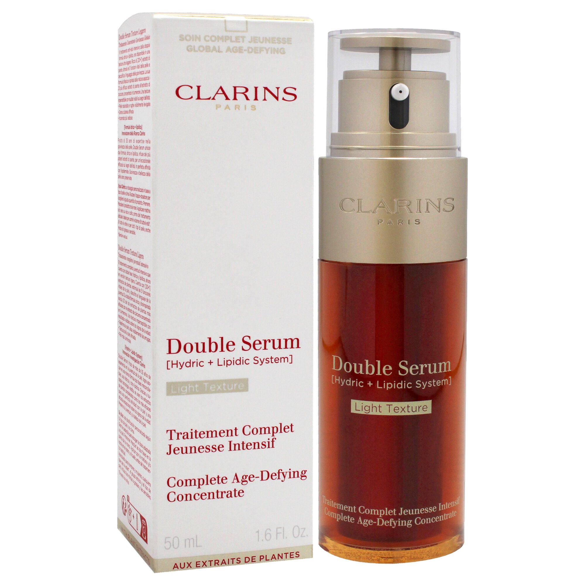 Double Serum Light Texture Complete Age-Defying Concentrate by Clarins for Women - 1.6 oz Serum, See Description, alternate image number 1